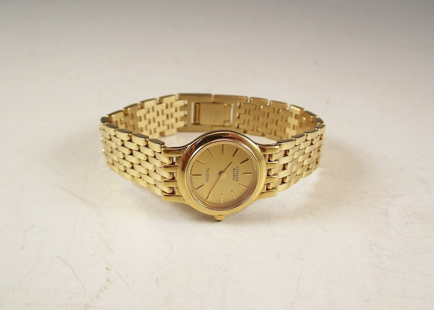 Vintage Citizen Quartz Noblia Gold Tone Ladies Watch