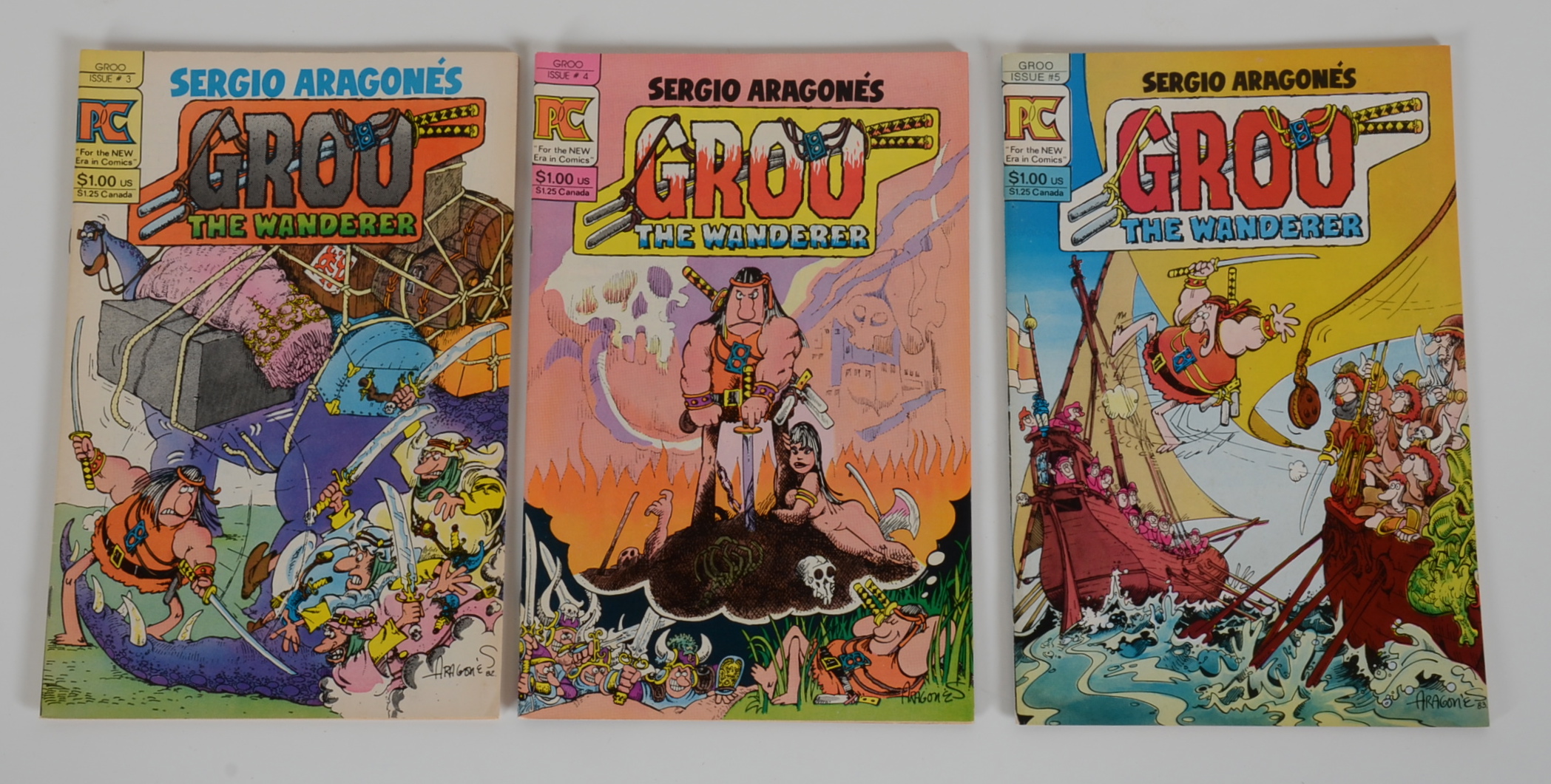 Eight Groo Comics from the 1980's