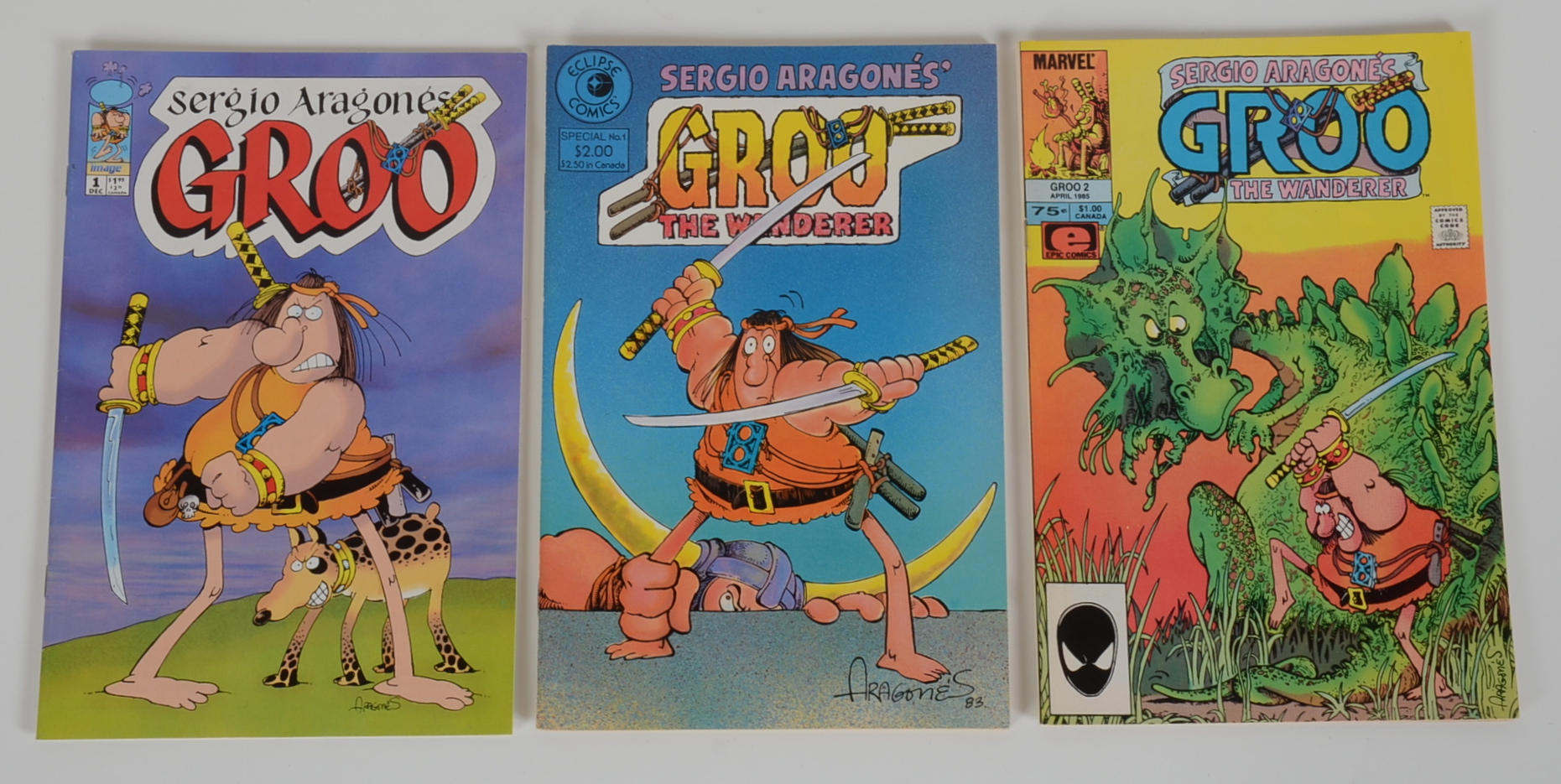 Eight Groo Comics from the 1980's