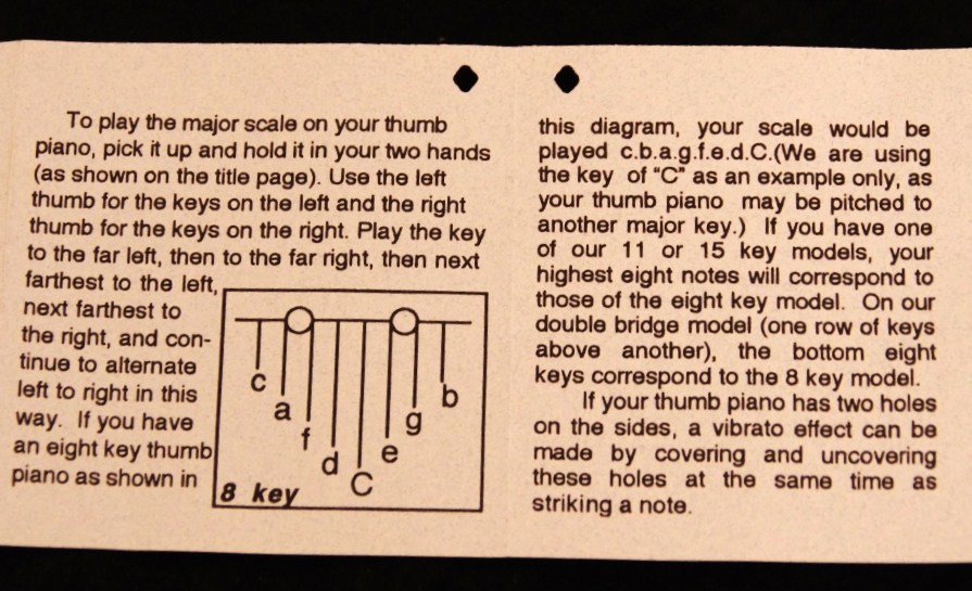 Goshen Finger Harp with Wonderful Tone