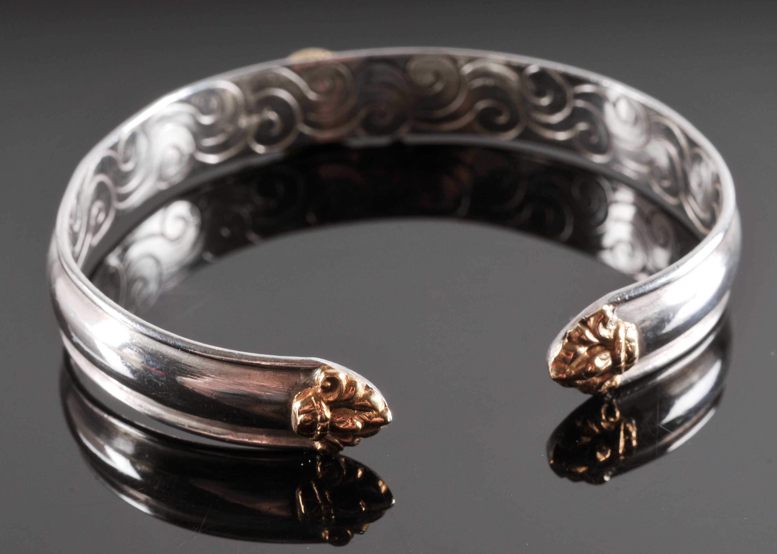 Lovely Pearl and Sterling Cuff Bracelet 