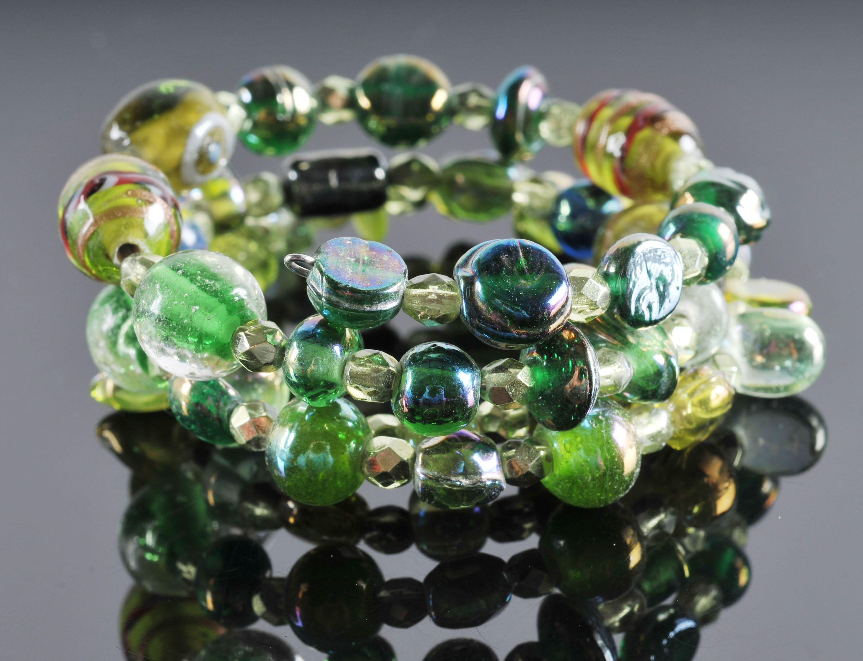 Lot of Fun Artisan Made Green Jewelry 