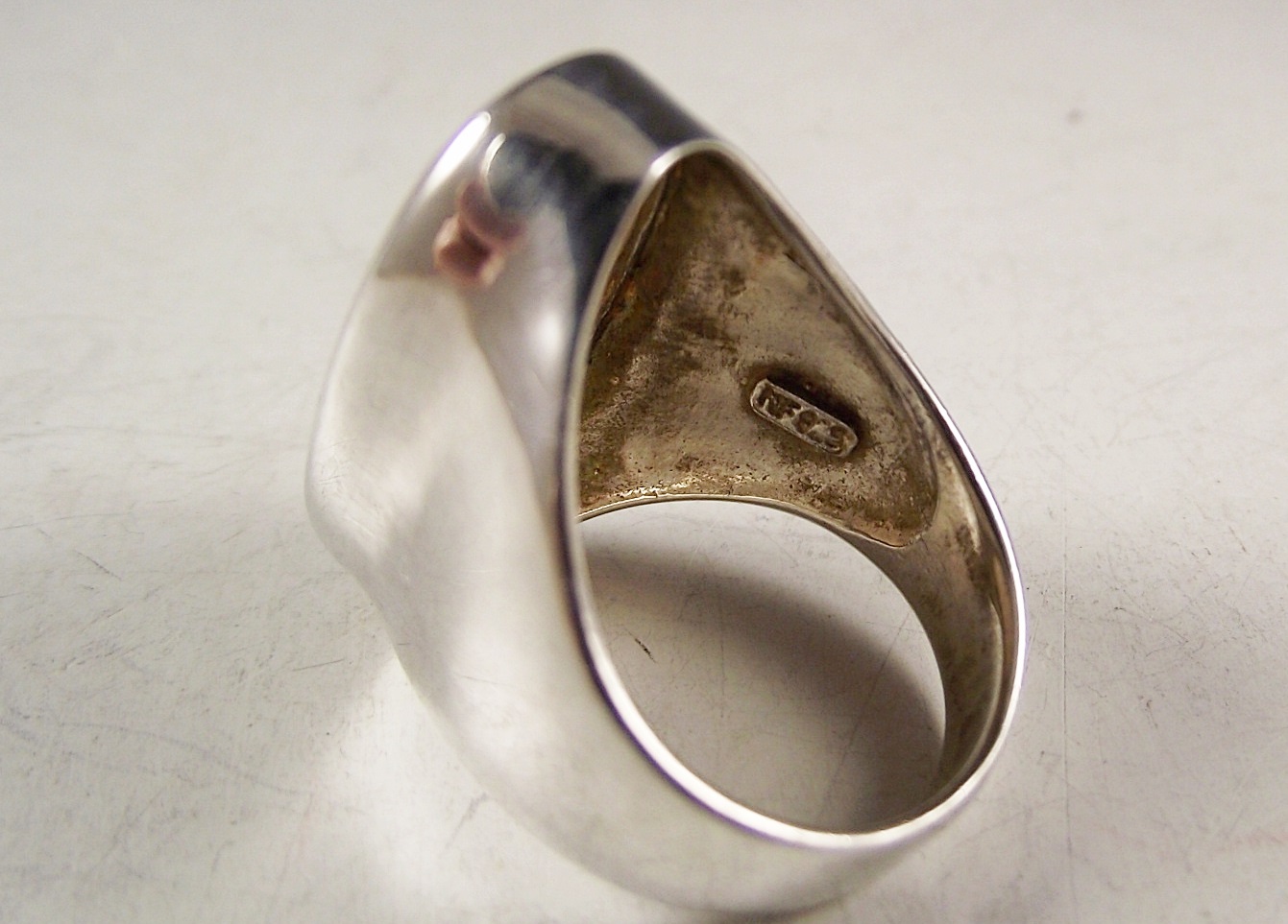 Sterling Silver and White Stone Bracelet and Ring 