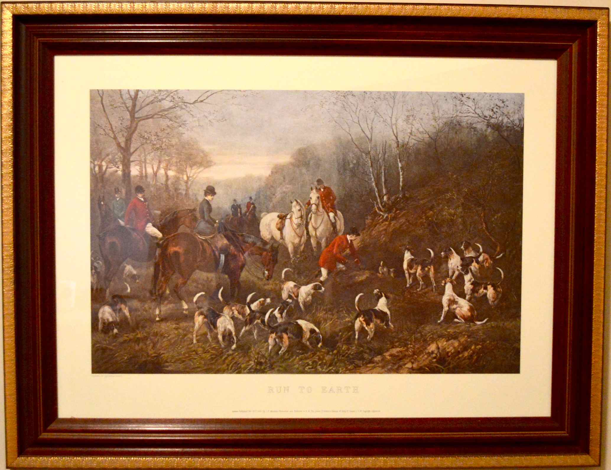 "Run To Earth" Print after Heywood Hardy