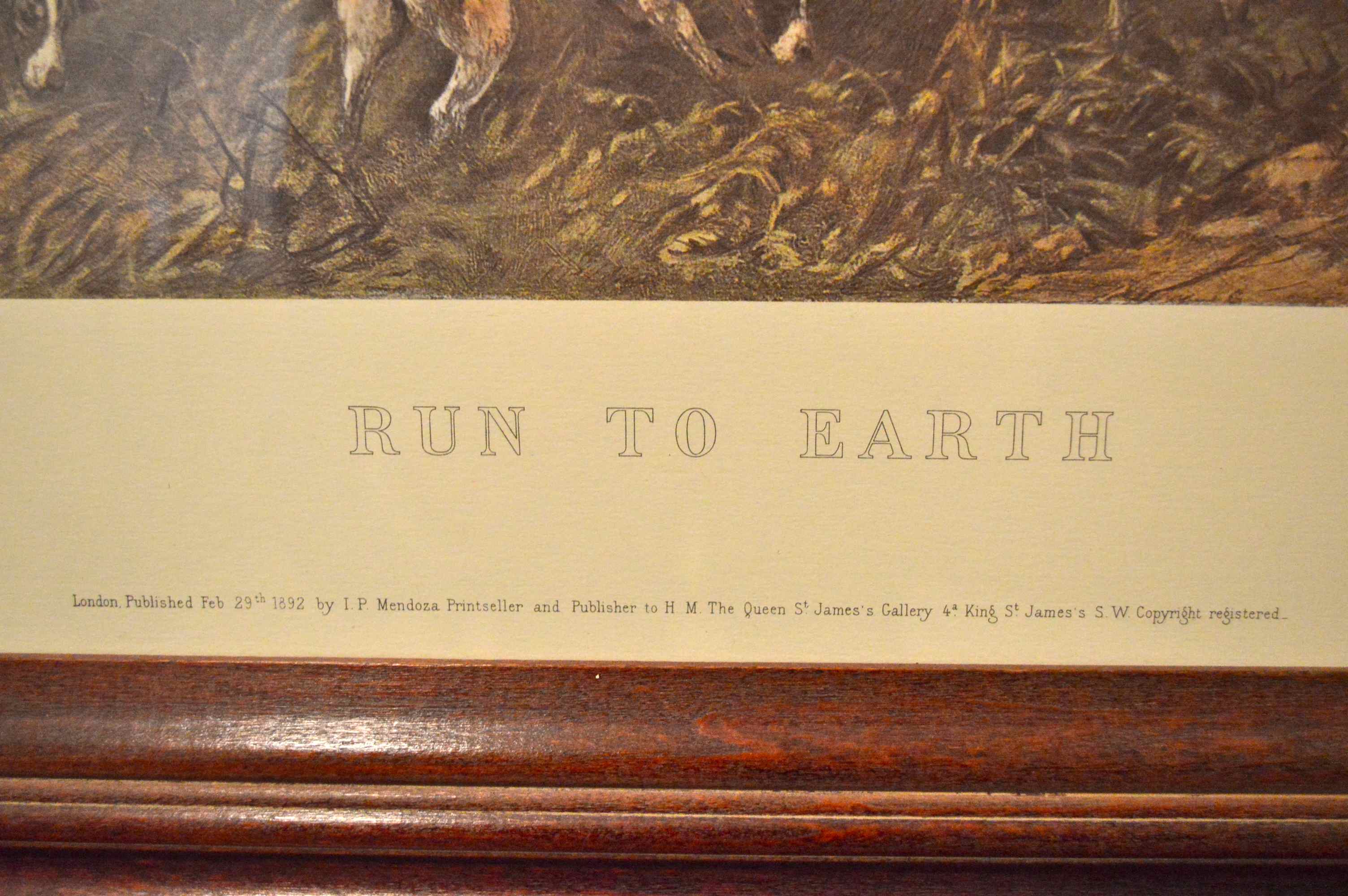 "Run To Earth" Print after Heywood Hardy