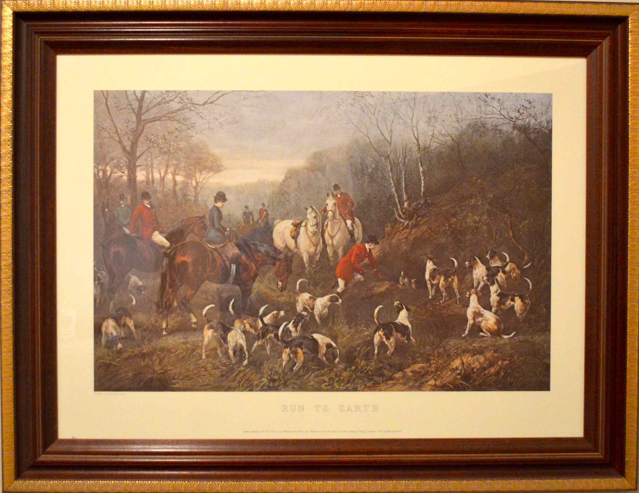 "Run To Earth" Print after Heywood Hardy