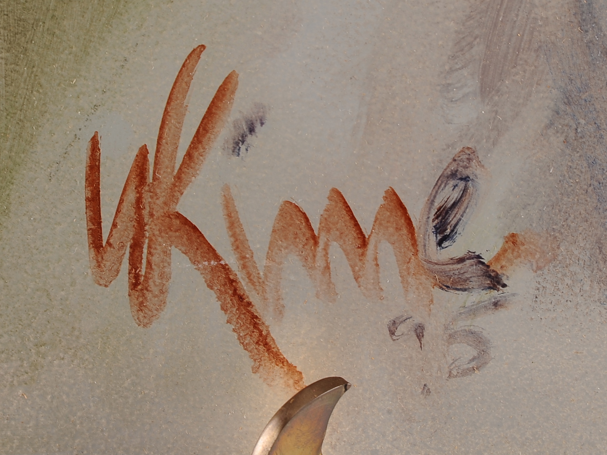 W. Kime Original Oil on Board, Portrait