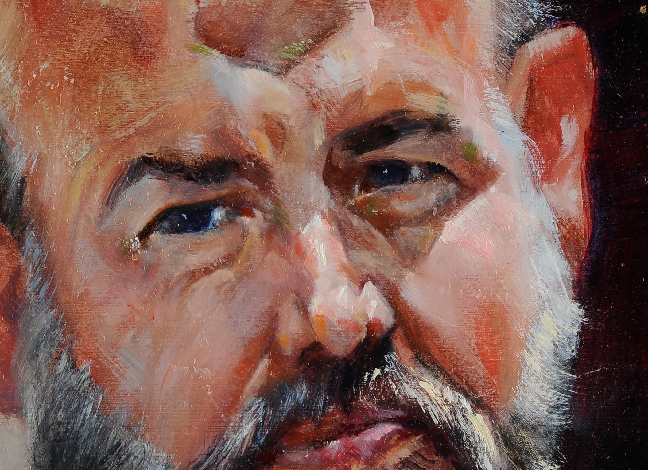 W. Kime Original Oil on Board, Portrait