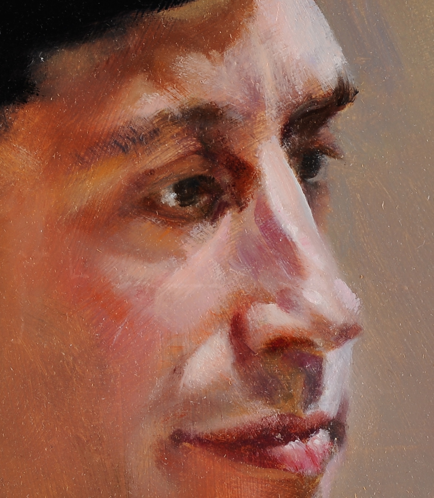 W. Kime Original Oil on Board, Portrait