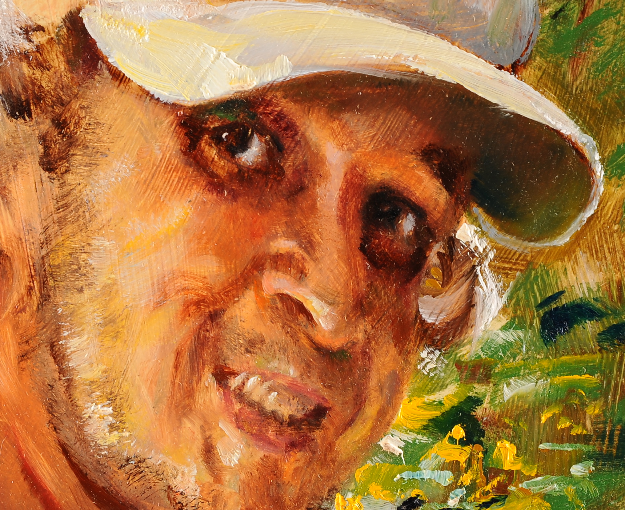 W. Kime Original Oil on Board, Portrait