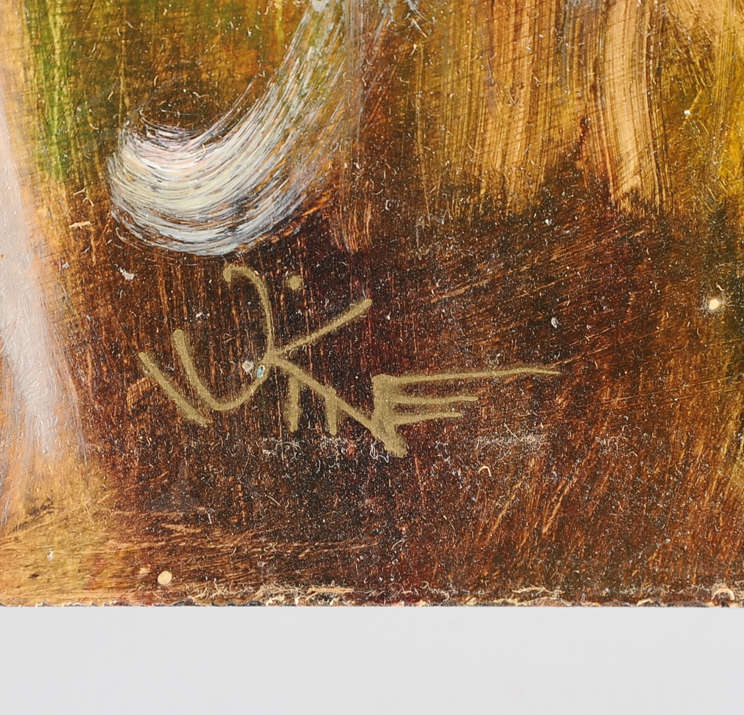 W. Kime Original Oil on Board, Portrait