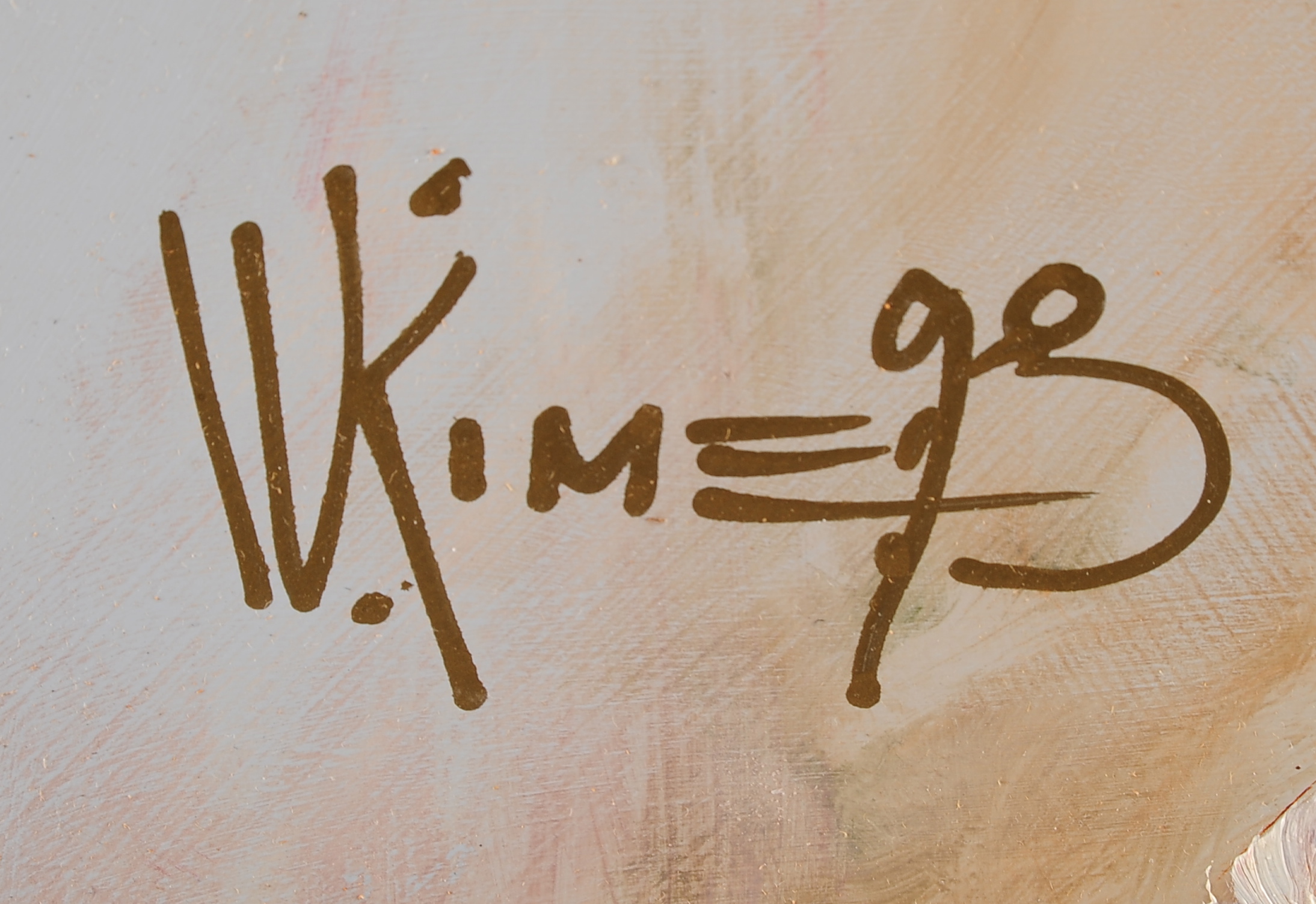 Original Oil Painting on Board by W. Kime, Portrait 