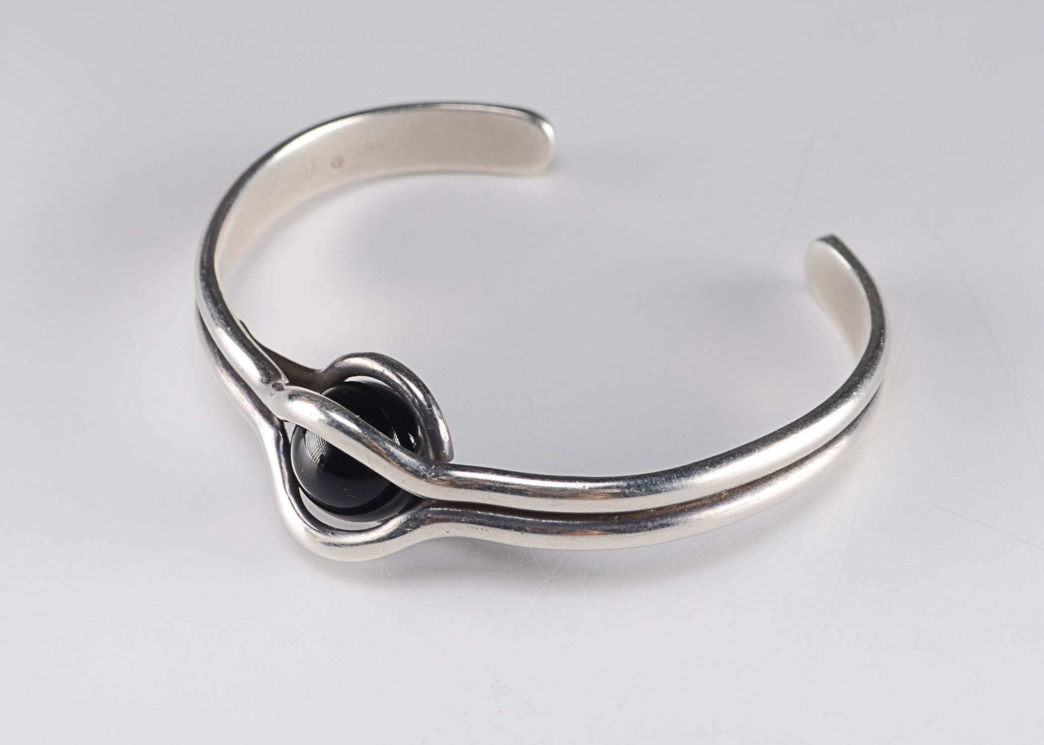 Modern Sterling Bracelet with Interchangeable Stones