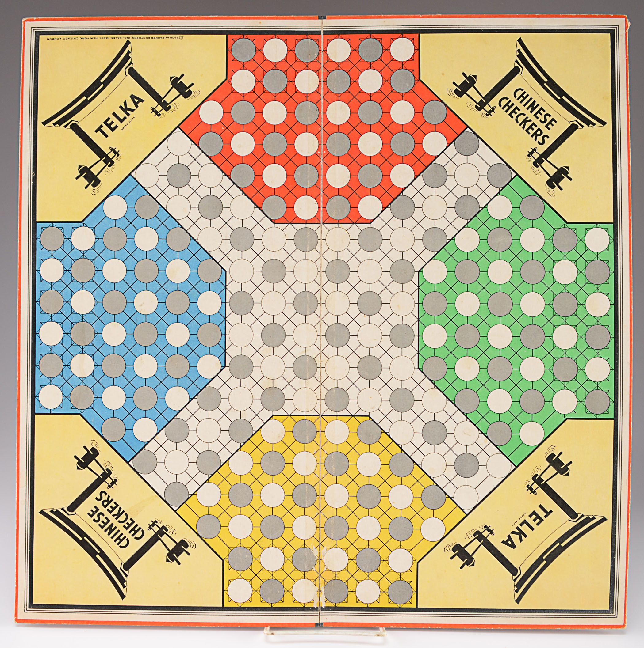 Vintage Parker Brothers' Chinese Checkers and Telka Game
