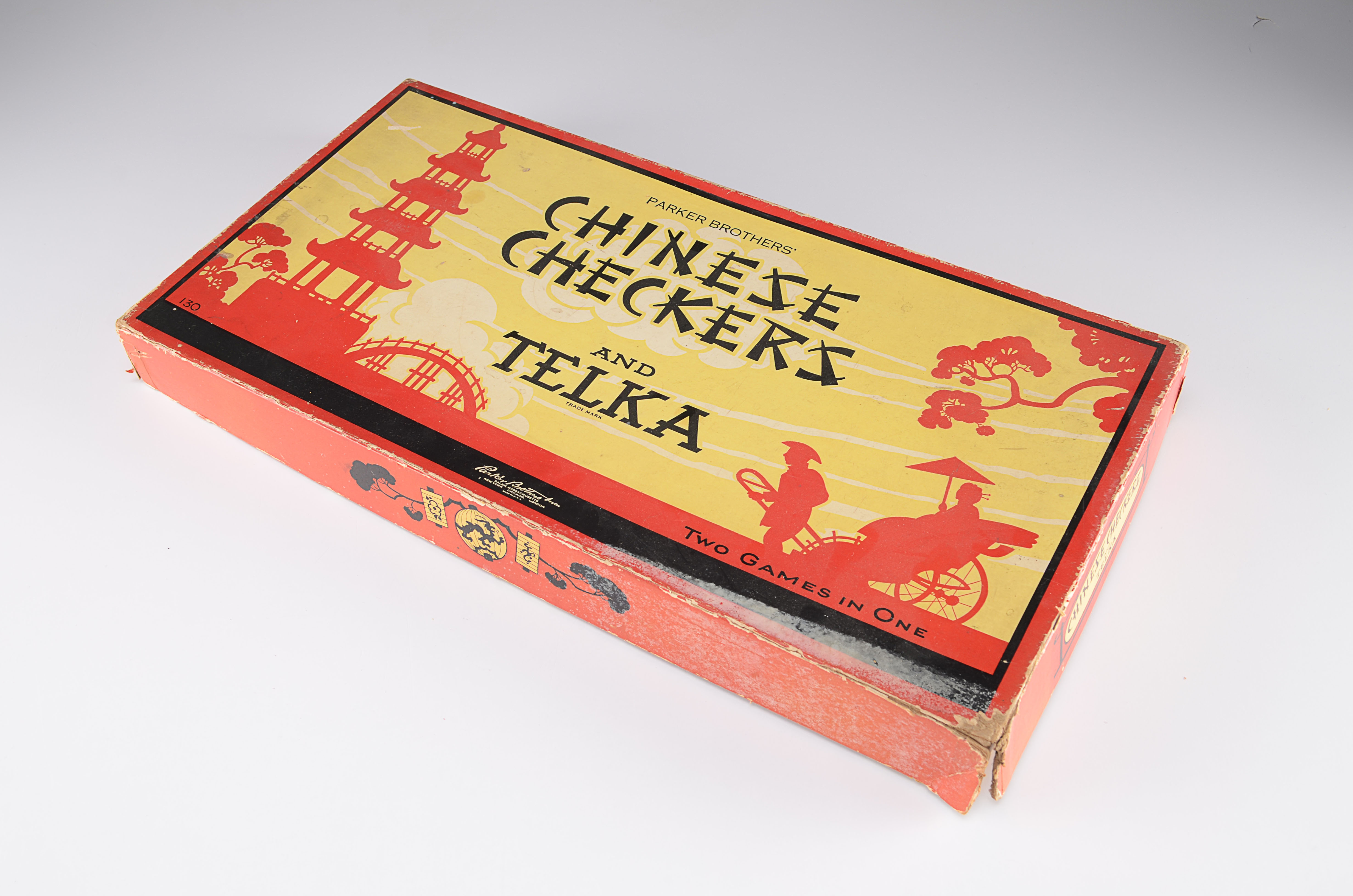 Vintage Parker Brothers' Chinese Checkers and Telka Game