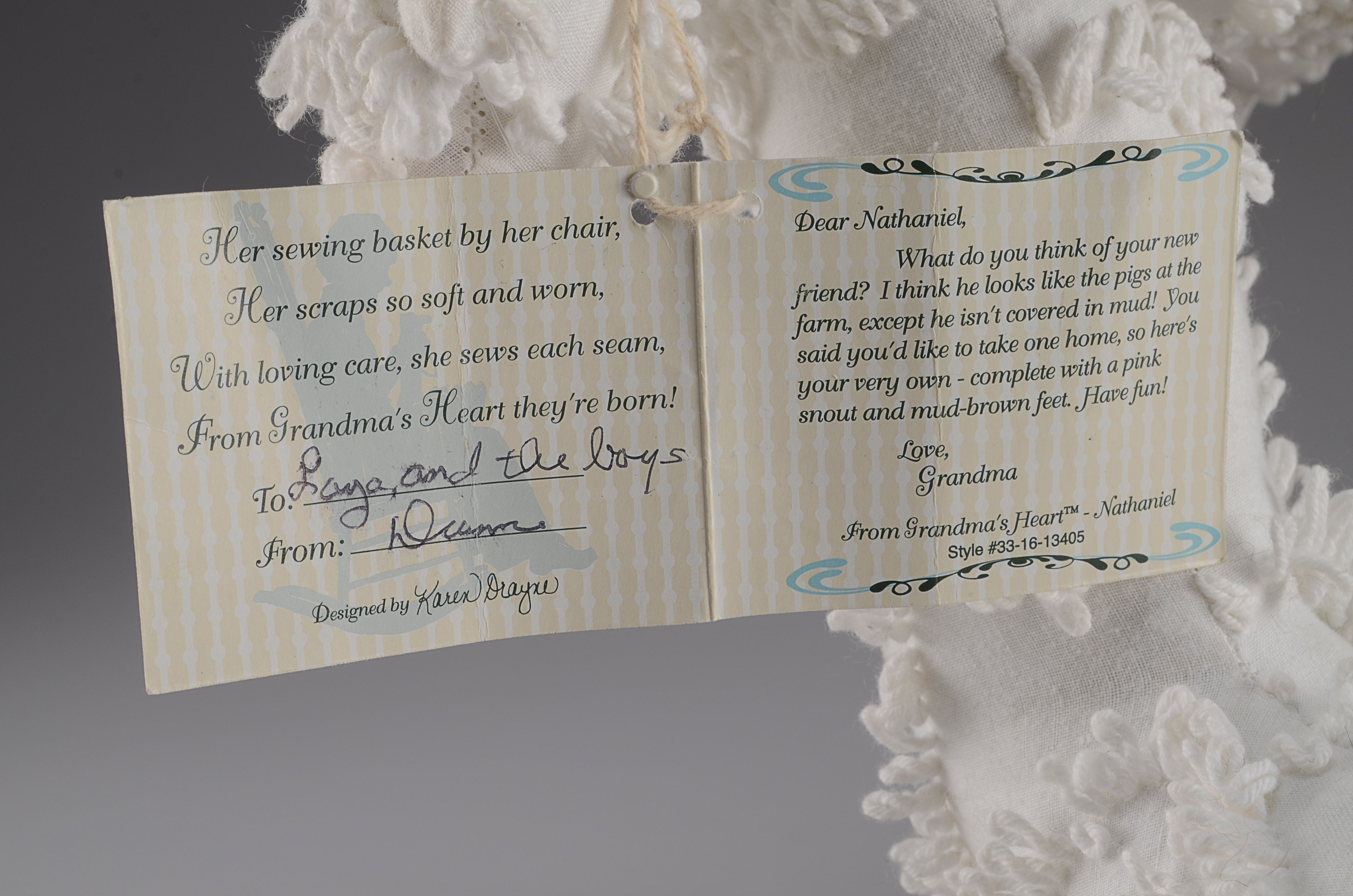 Cloth Stuffed Pig Made By Grandma's Heart