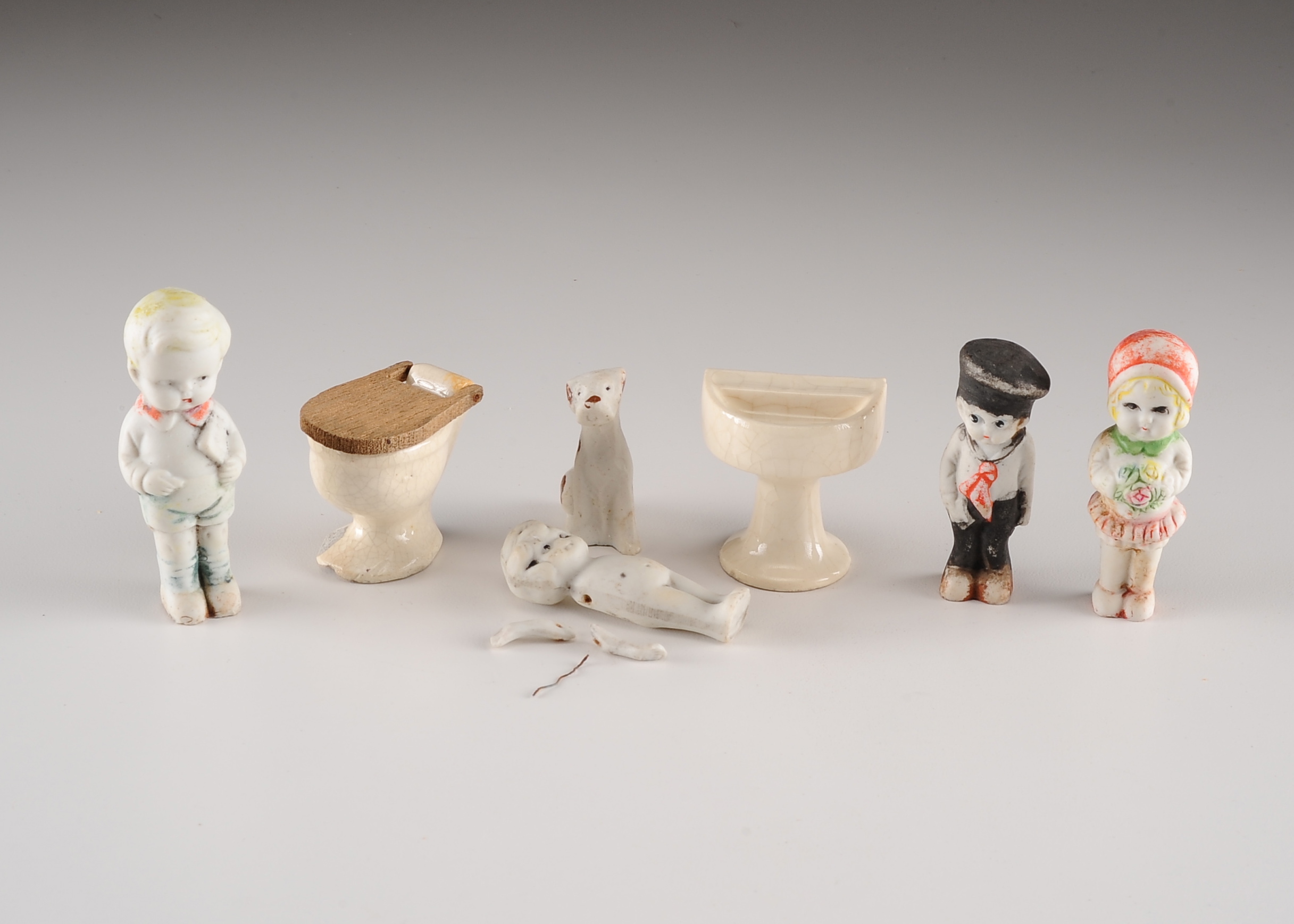 Vintage 'Made in Japan' Bisque Dolls and Accessories