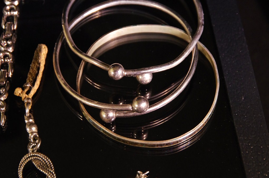 Collection of Silver-Tone Jewelry with Turqoise Enamel Accents