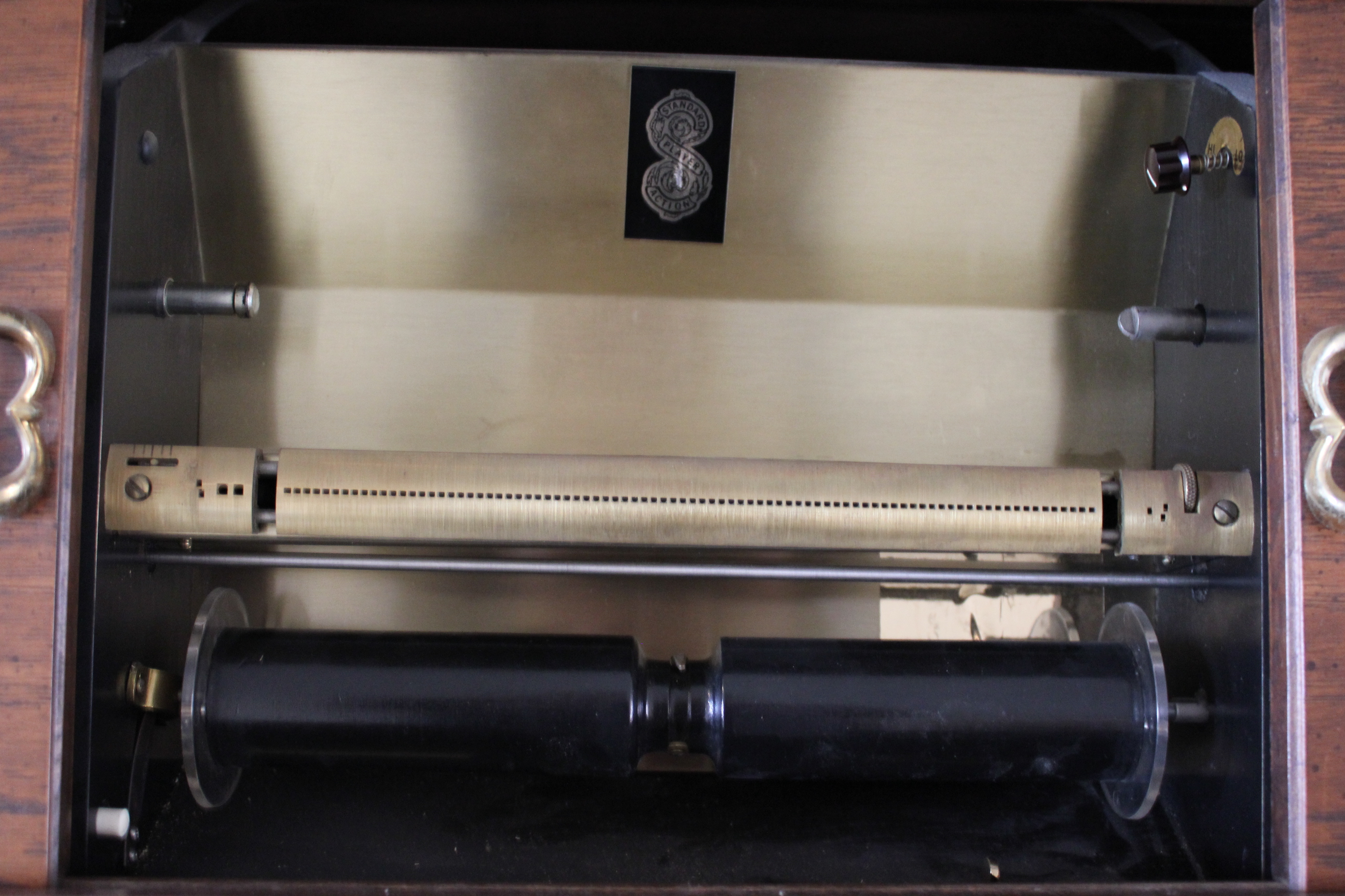 Upright Standard Piano Player, Bench, Piano Rolls and Sheet Music