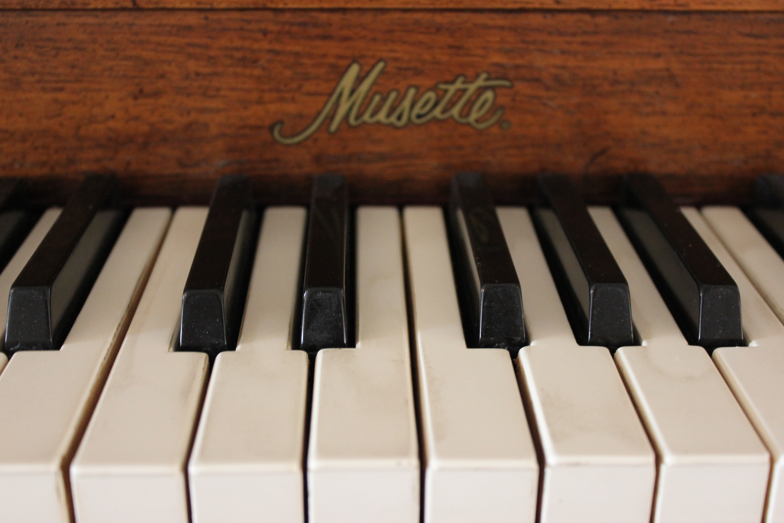 Upright Standard Piano Player, Bench, Piano Rolls and Sheet Music