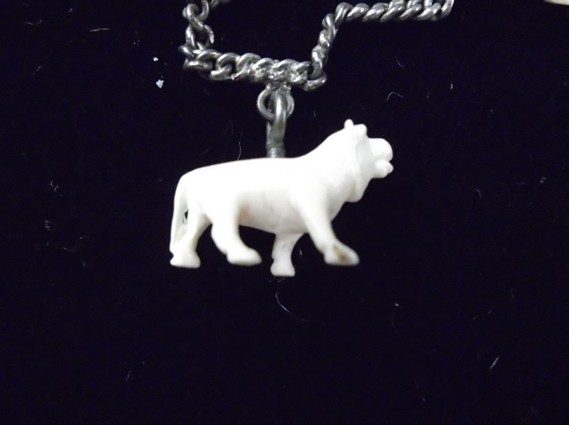 Hand Carved Ivory Charm Bracelet 