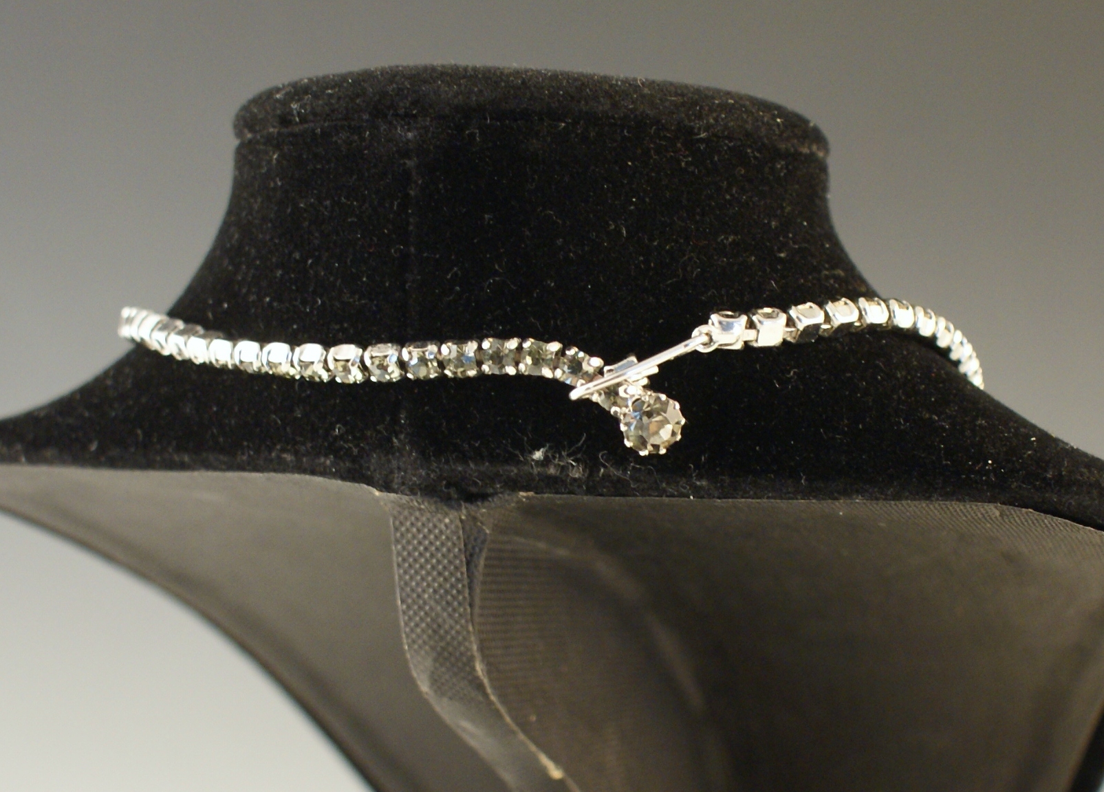 1940's Smokey Rhinestone Necklace & Bracelet
