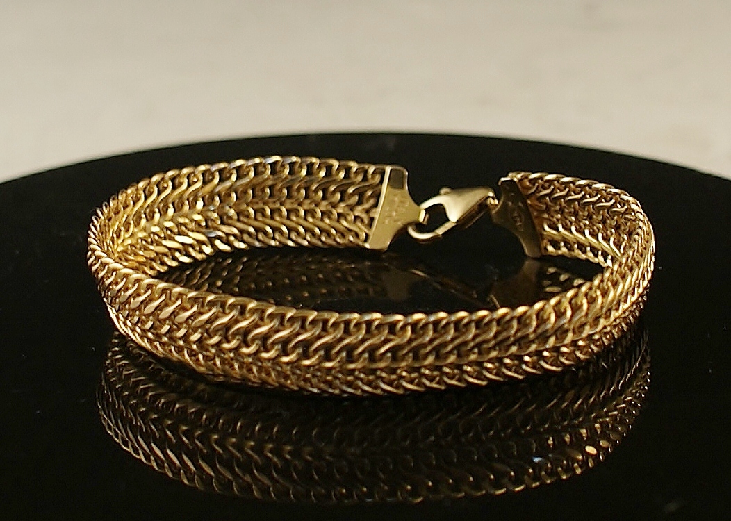 14K Yellow Gold Italian Milor Chain Link Bracelet