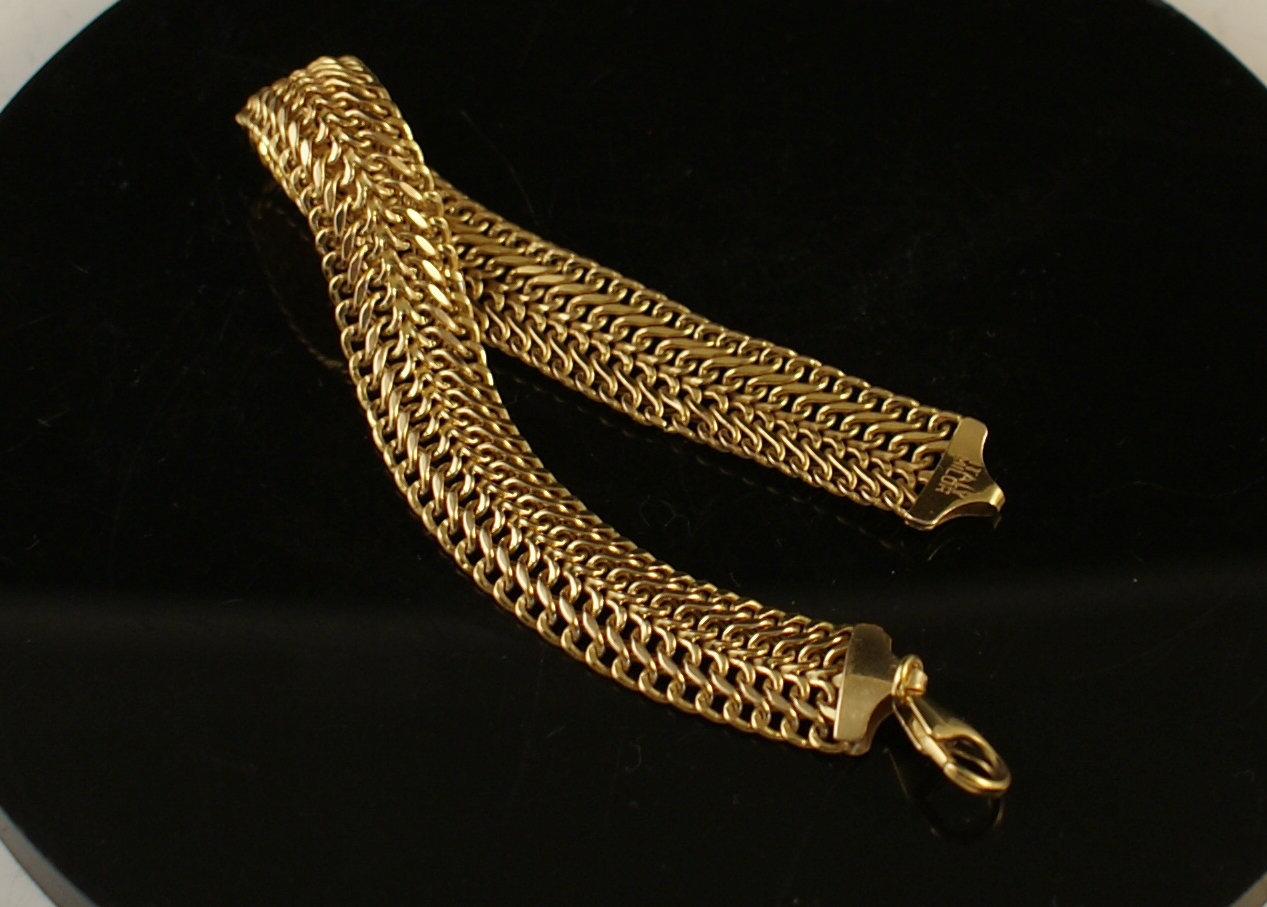 14K Yellow Gold Italian Milor Chain Link Bracelet