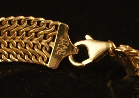 14K Yellow Gold Italian Milor Chain Link Bracelet