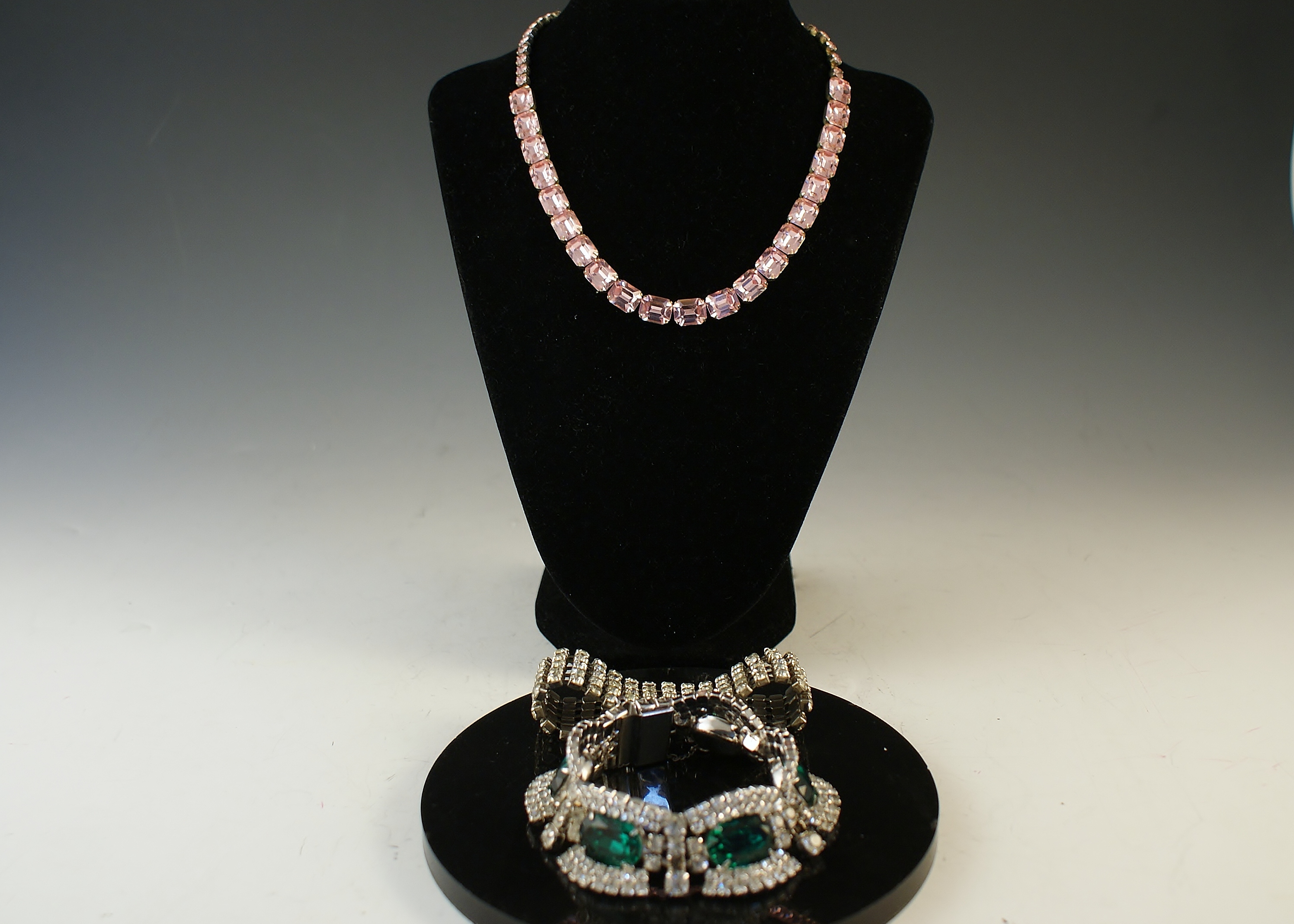 Vintage Rhinestone Jewelry Lot Weiss