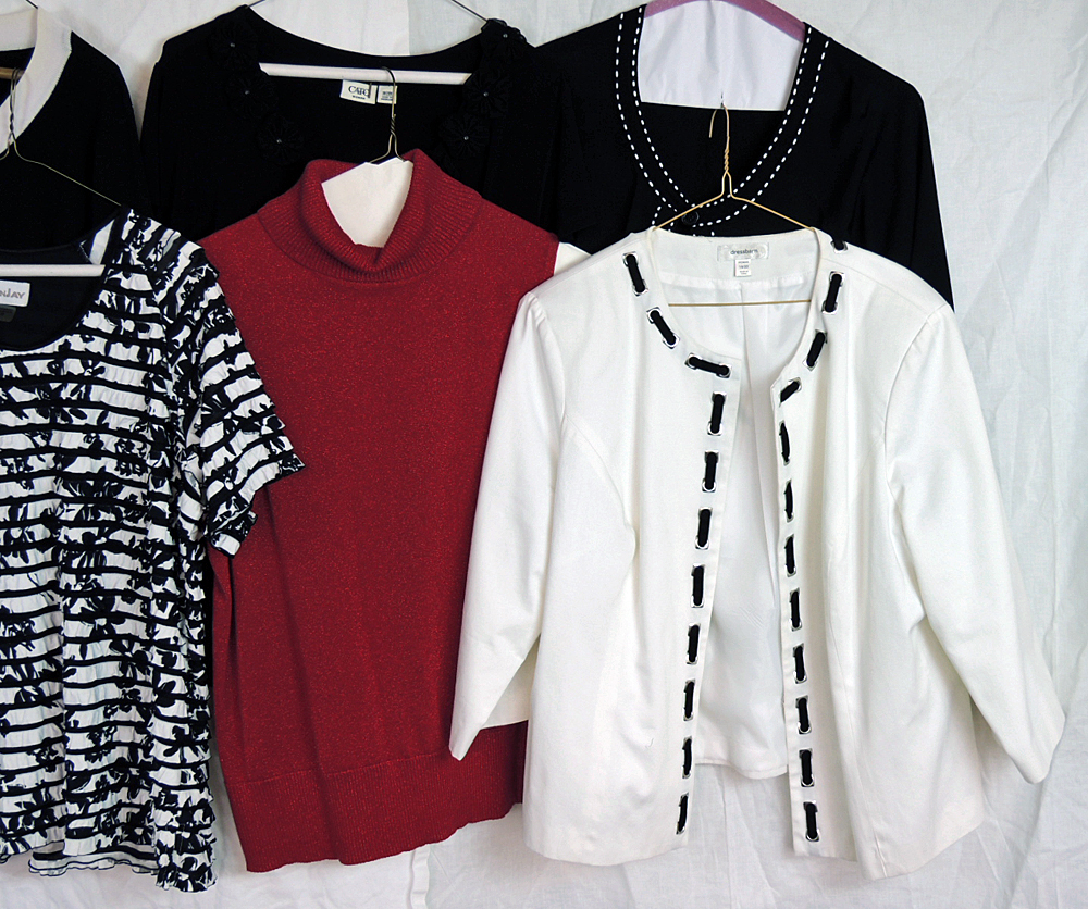 Women's Tops, Most Black and White