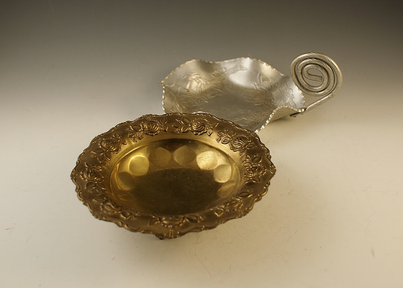 Pewter and Brass Servers