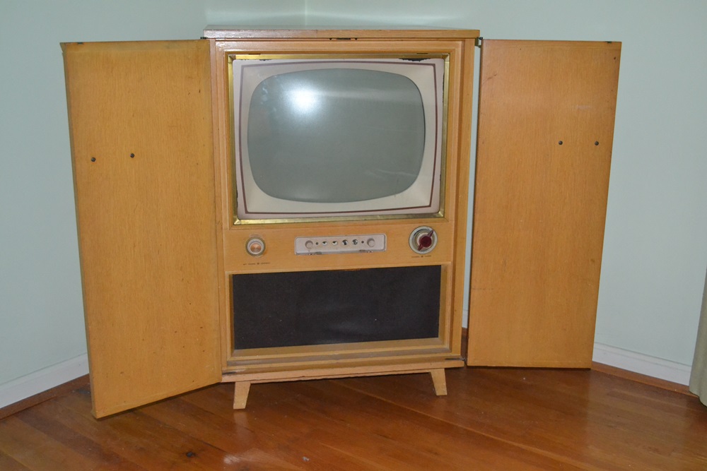 Vintage RCA TV In Cabinet