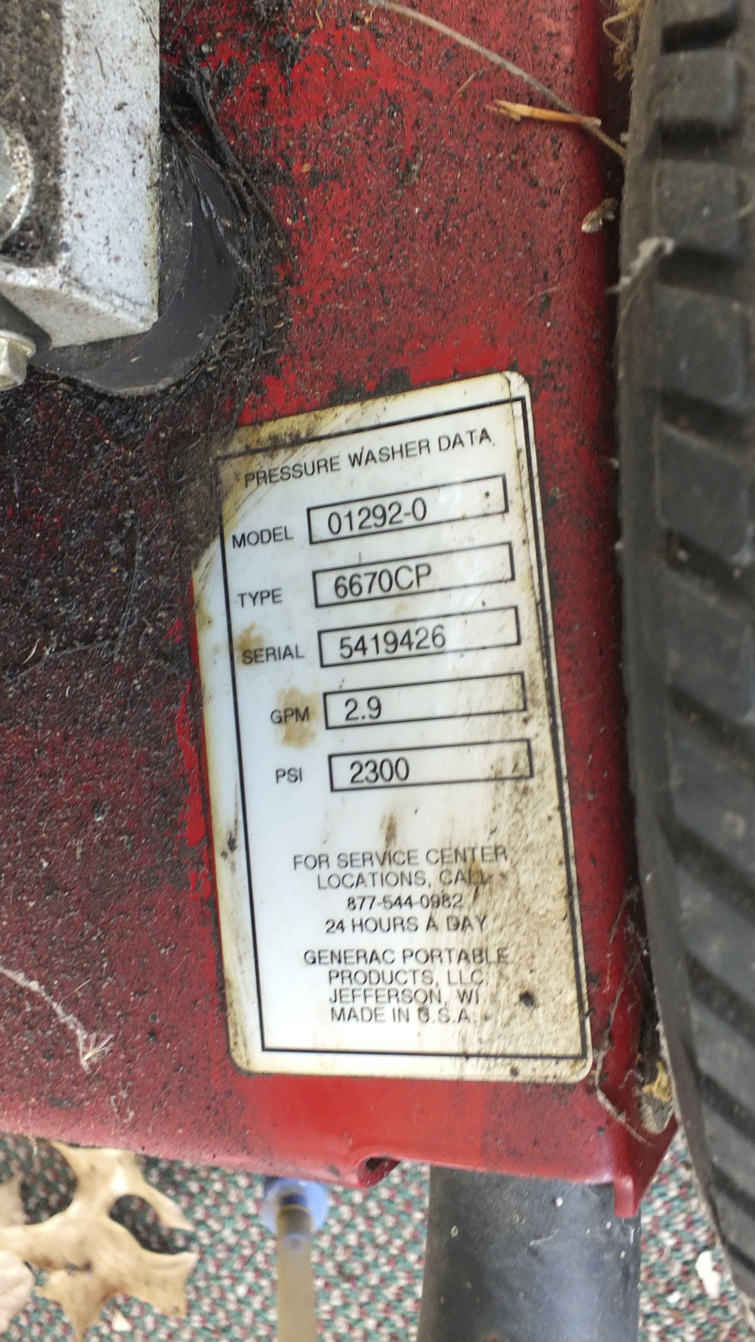 Generac Power Washer