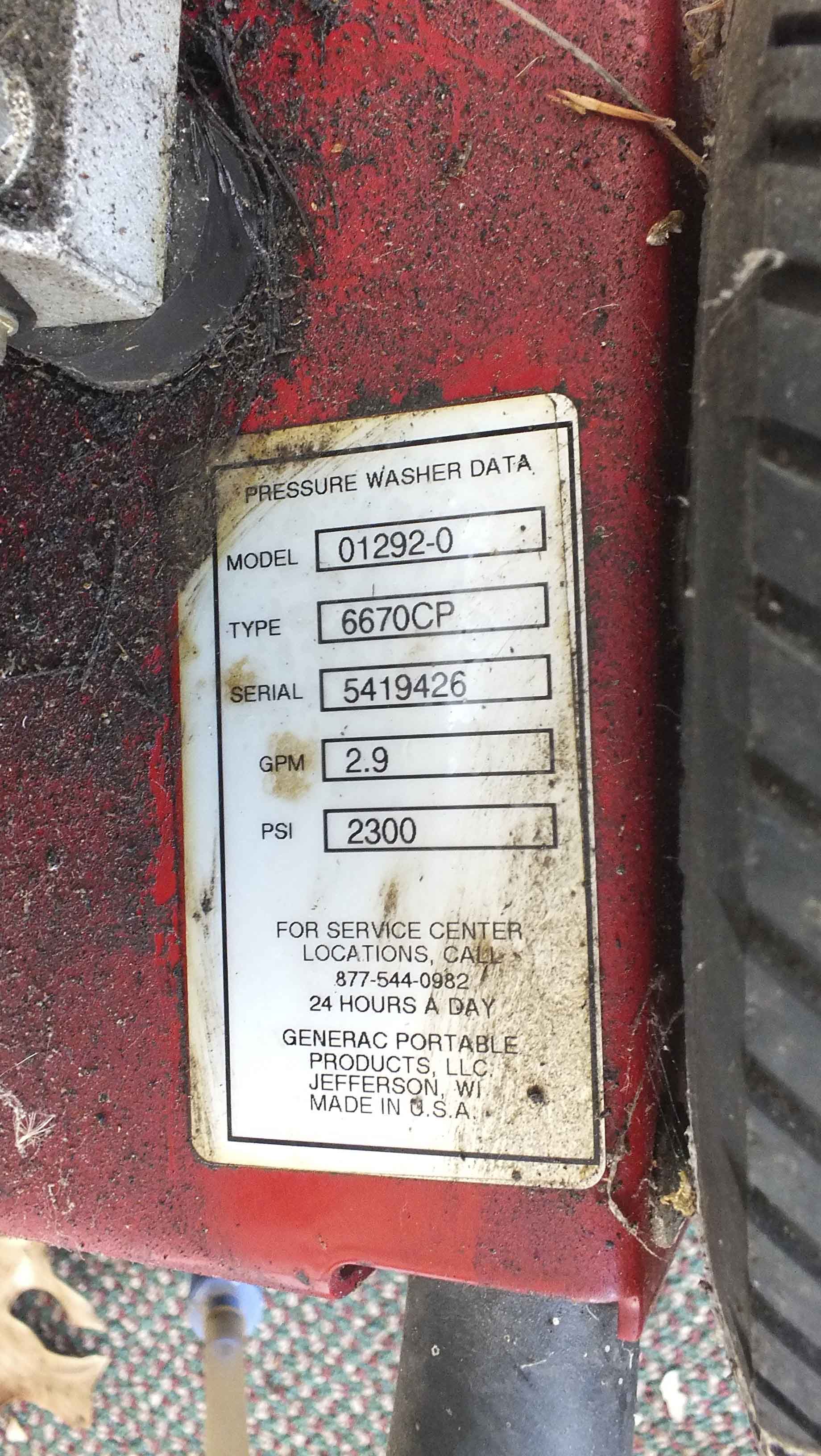 Generac Power Washer