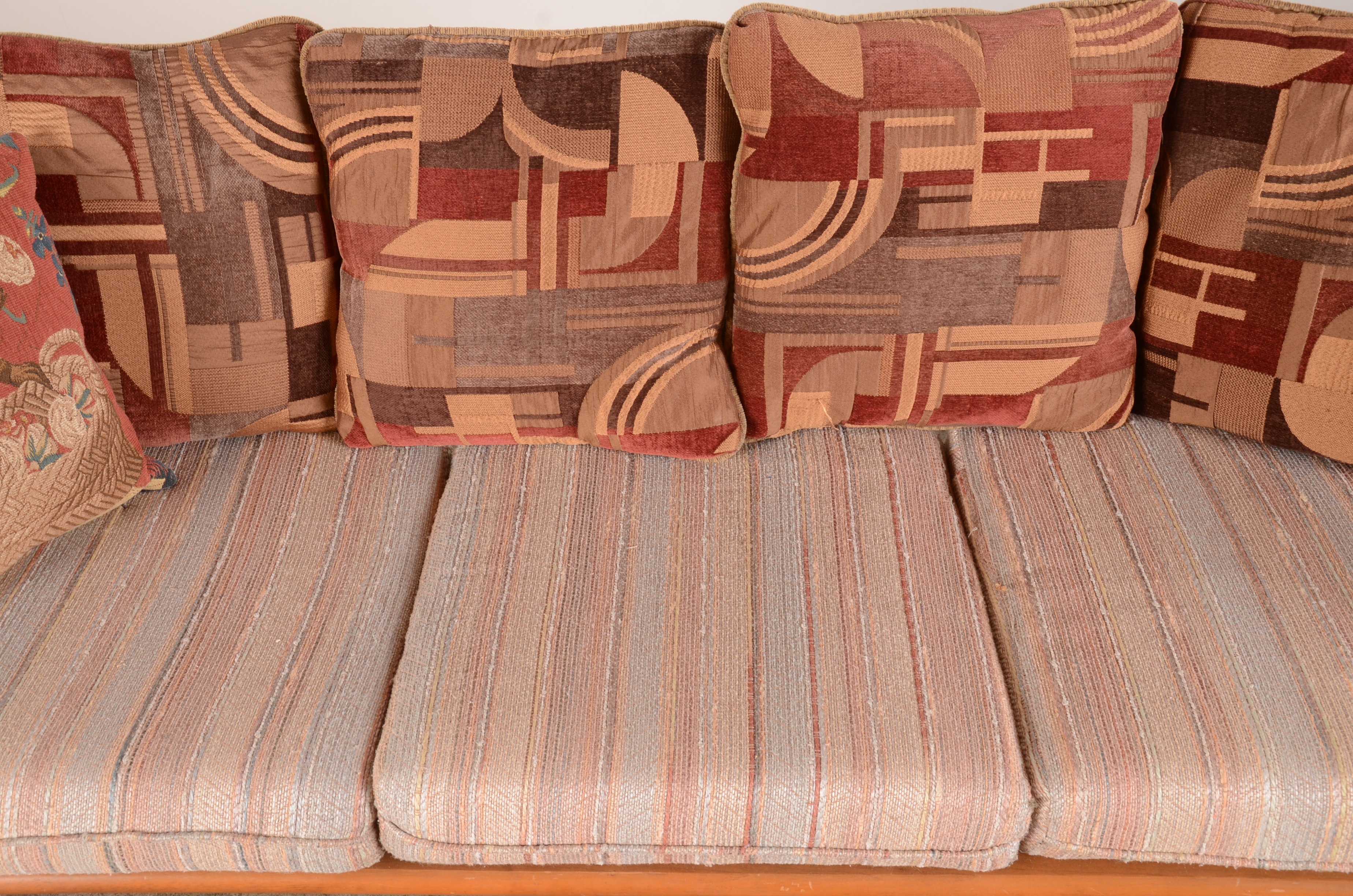 Mid Century Modern Danish Wood Frame Sofa