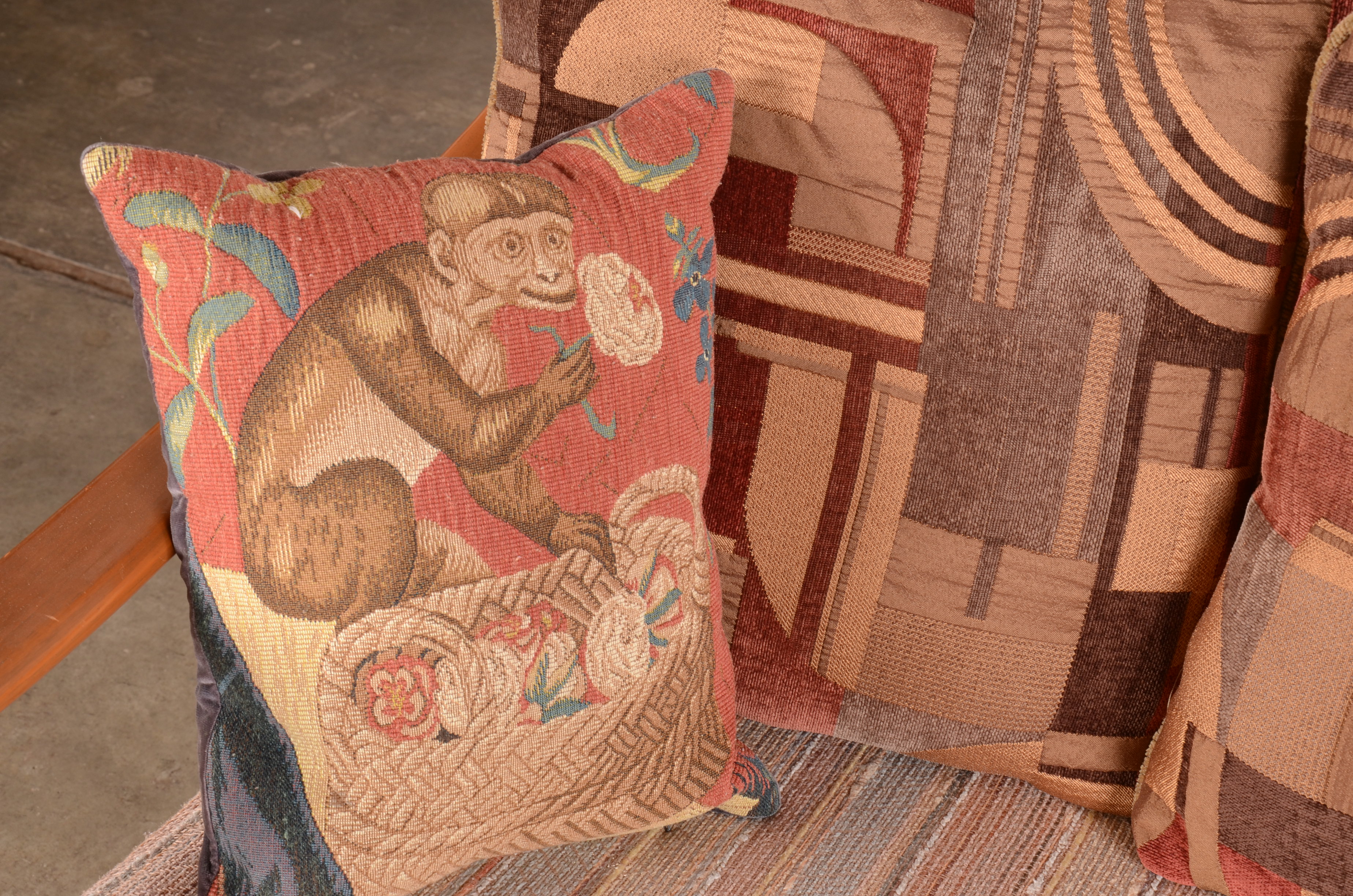 Mid Century Modern Danish Wood Frame Sofa