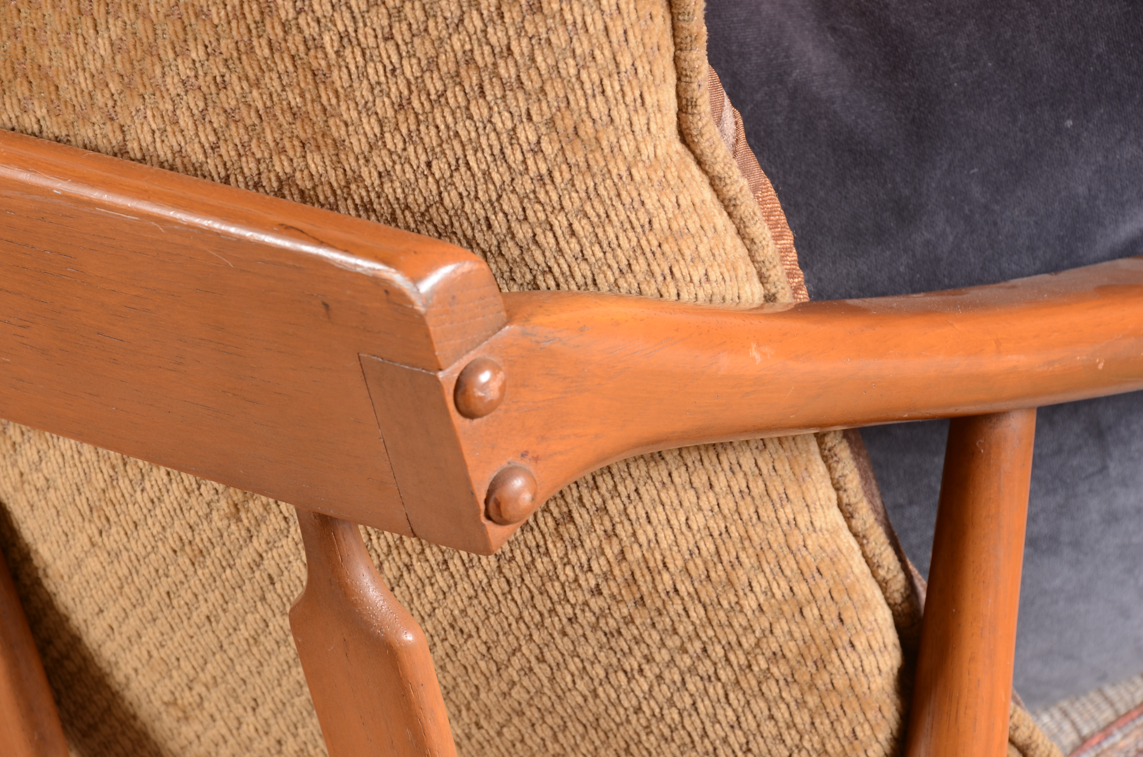 Mid Century Modern Danish Wood Frame Sofa