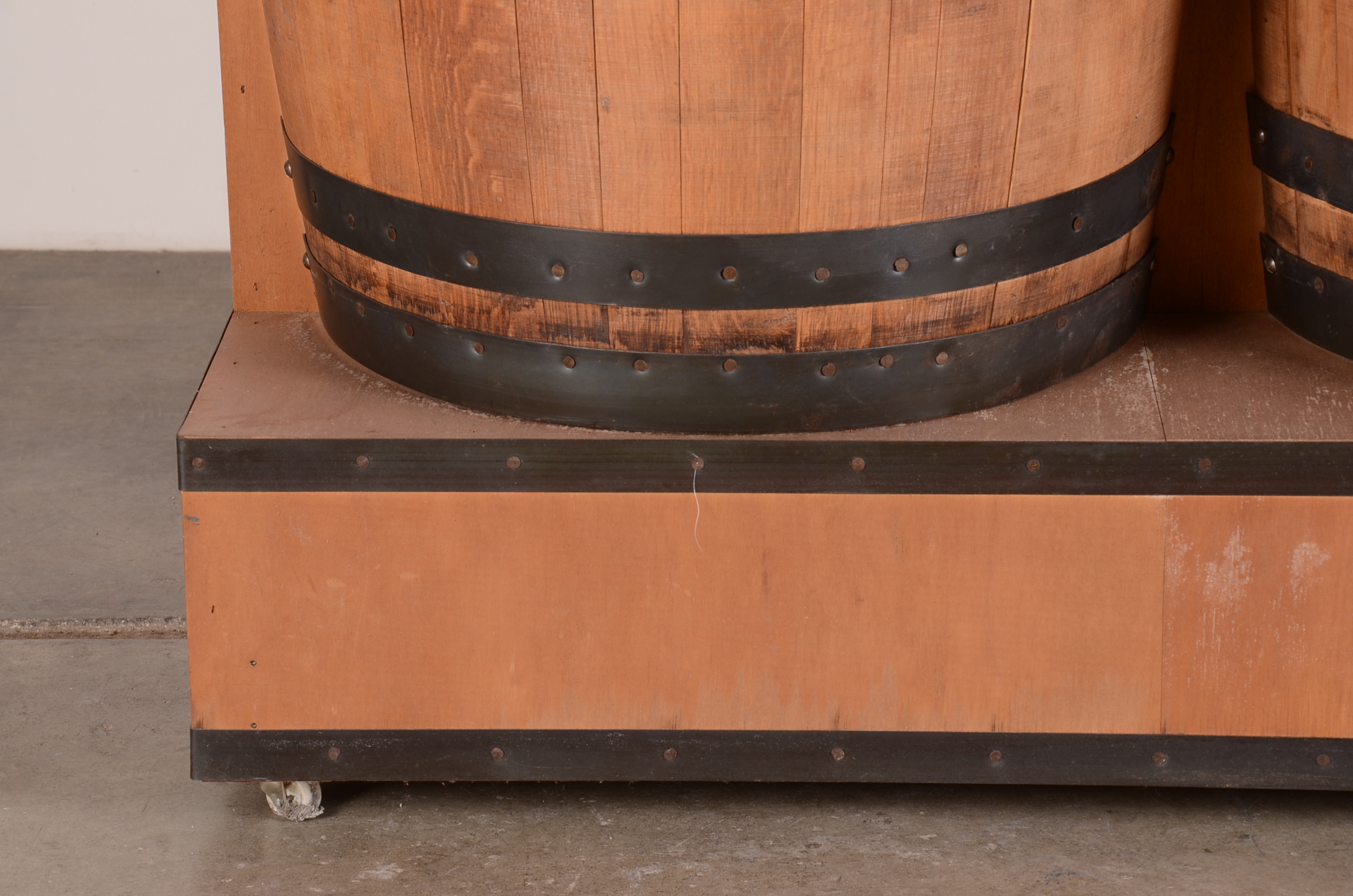 Whiskey Barrel Bar and Stools