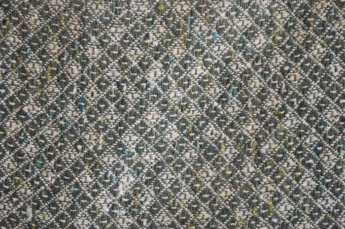 Wooden Chair with Woven Seat and Cloth Cushioning