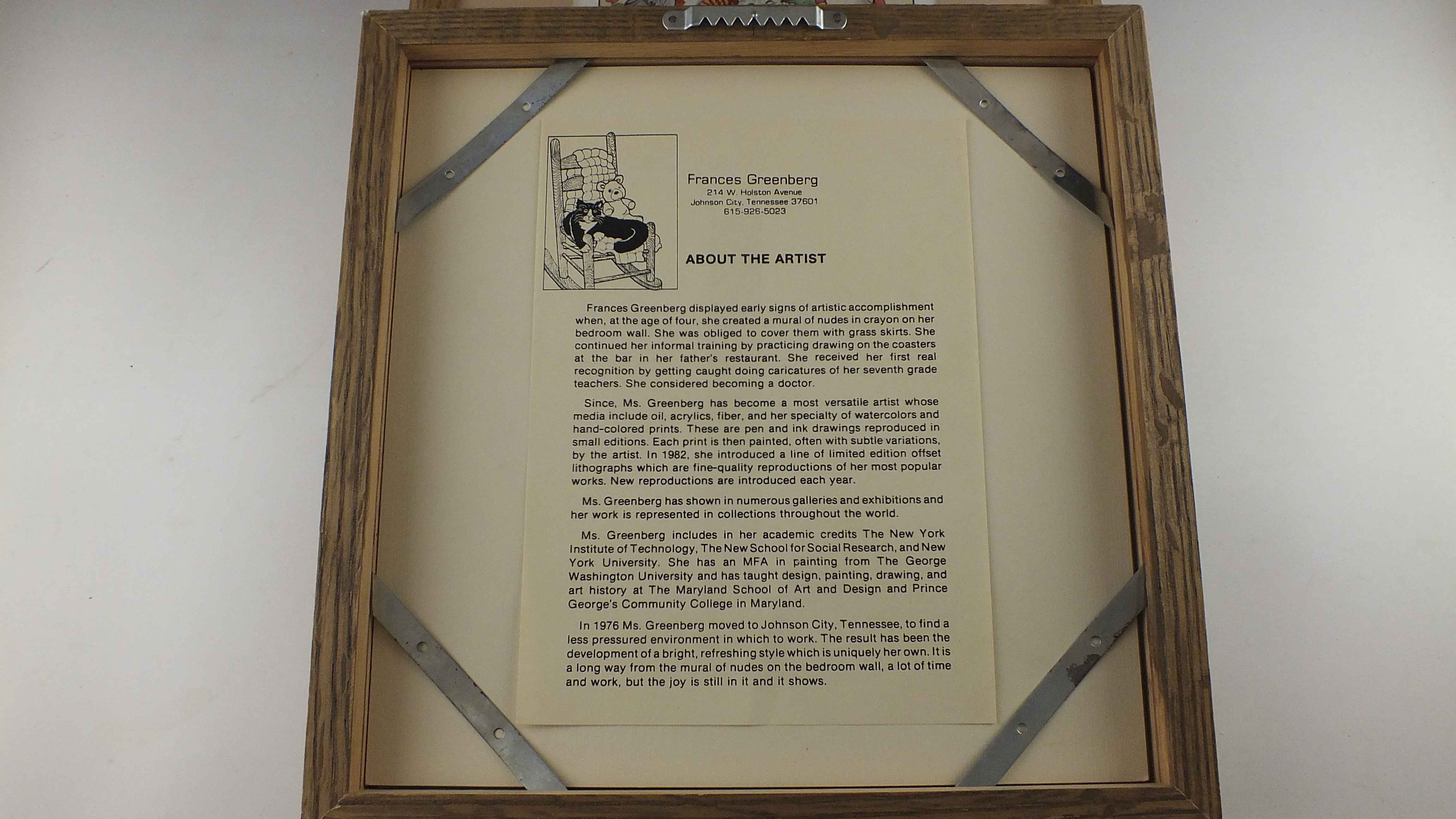 Frances Greenberg Singed and Numbered Print