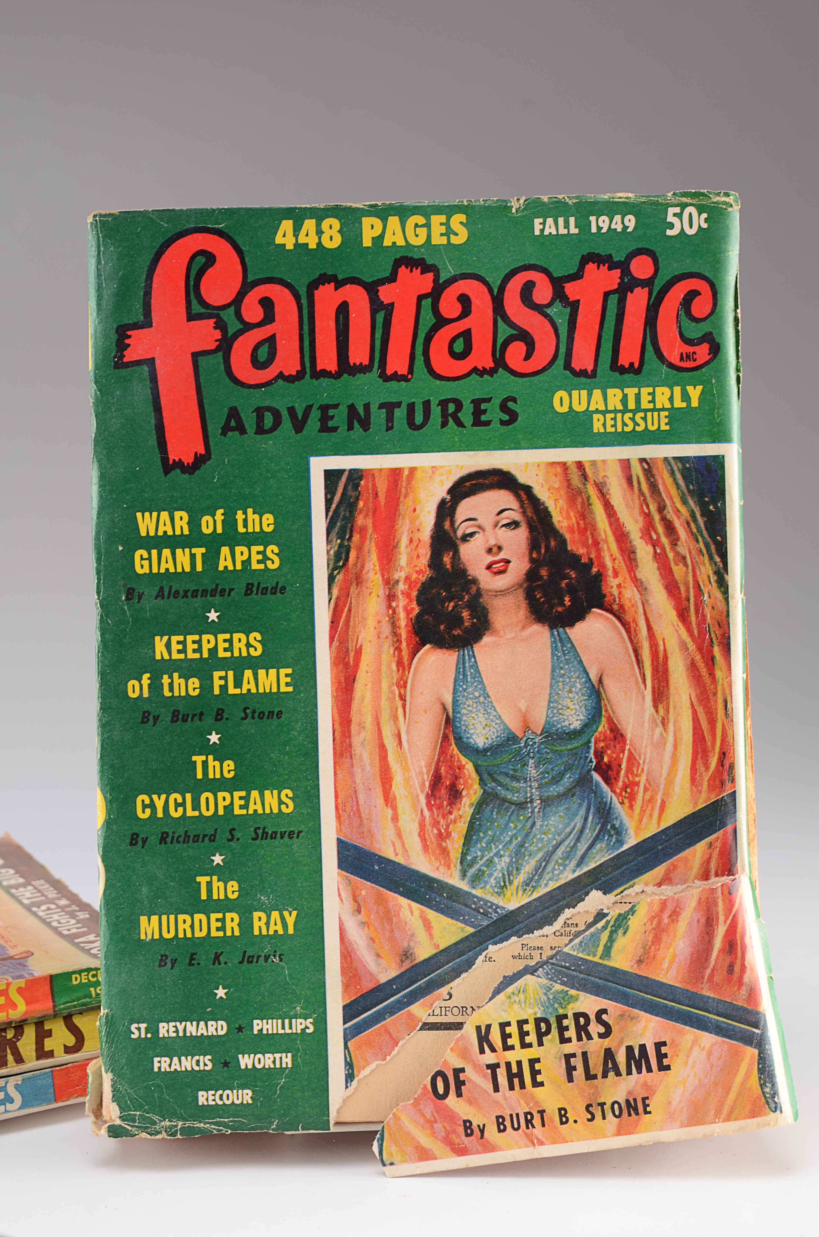 1940s "Fantastic Adventures" Science Fiction Magazines Include Fall '49 Reissue
