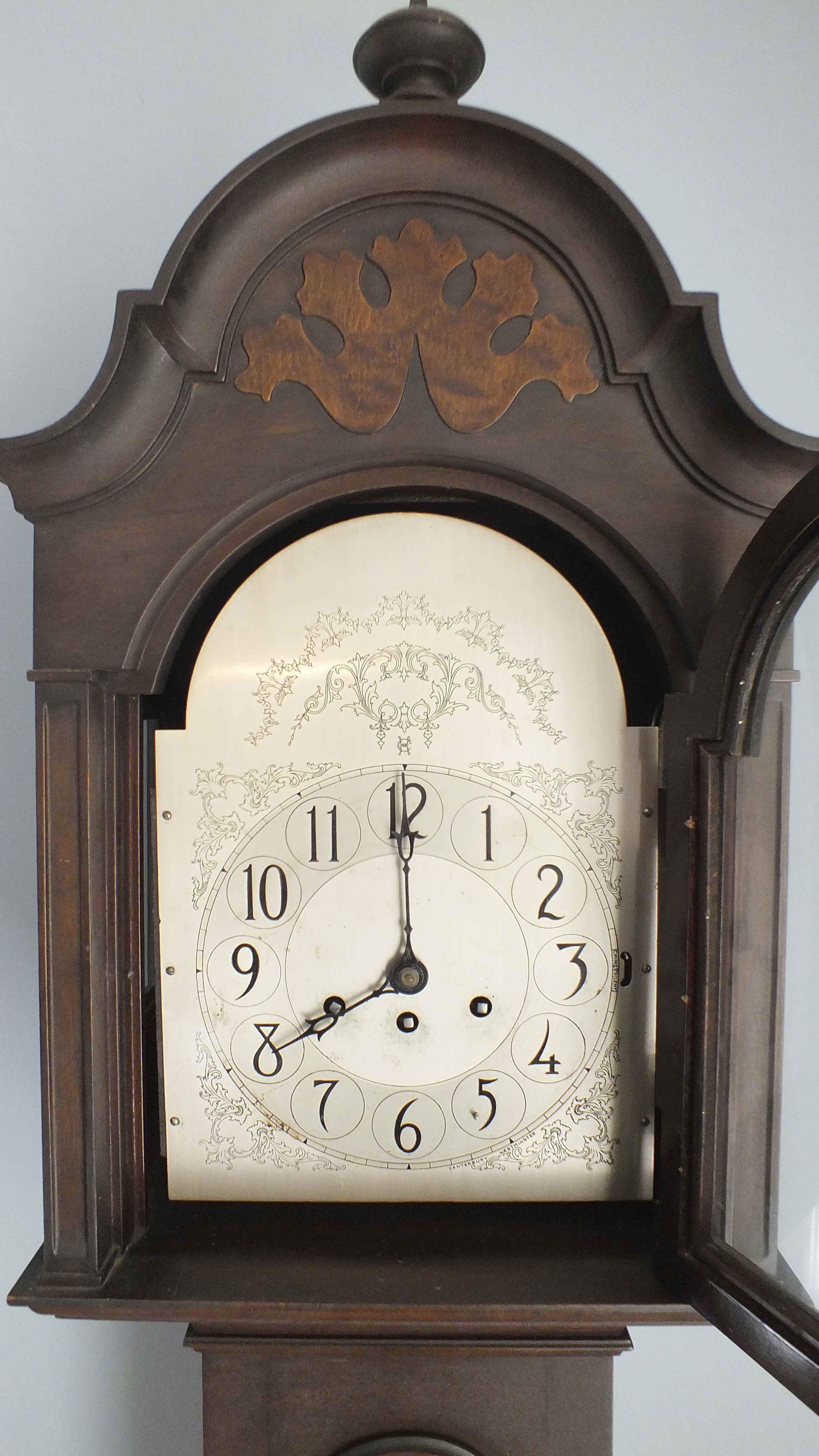  Antique Herschede Hall Grandmother Clock 