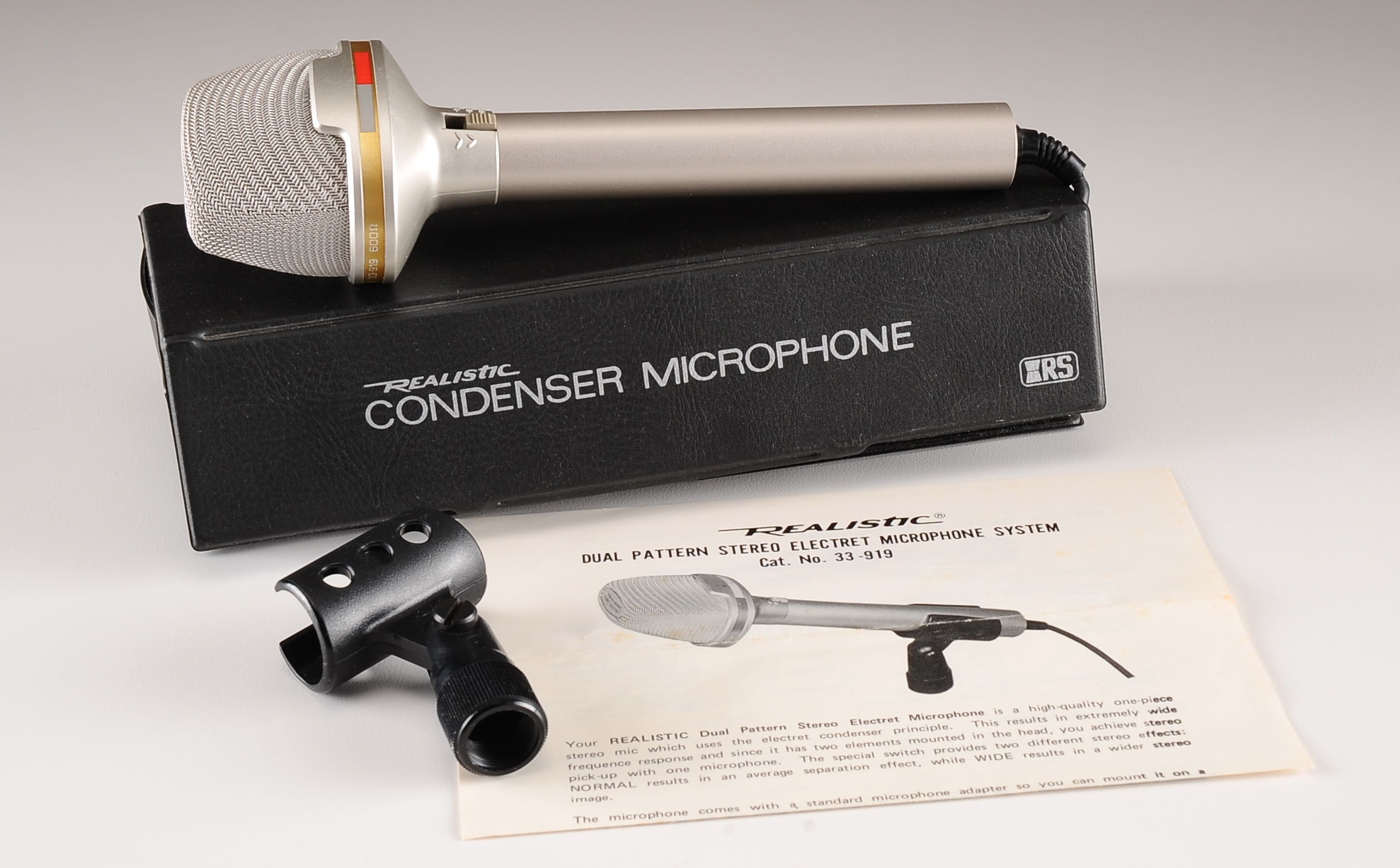 Realistic Electret Condenser Stereo Microphone