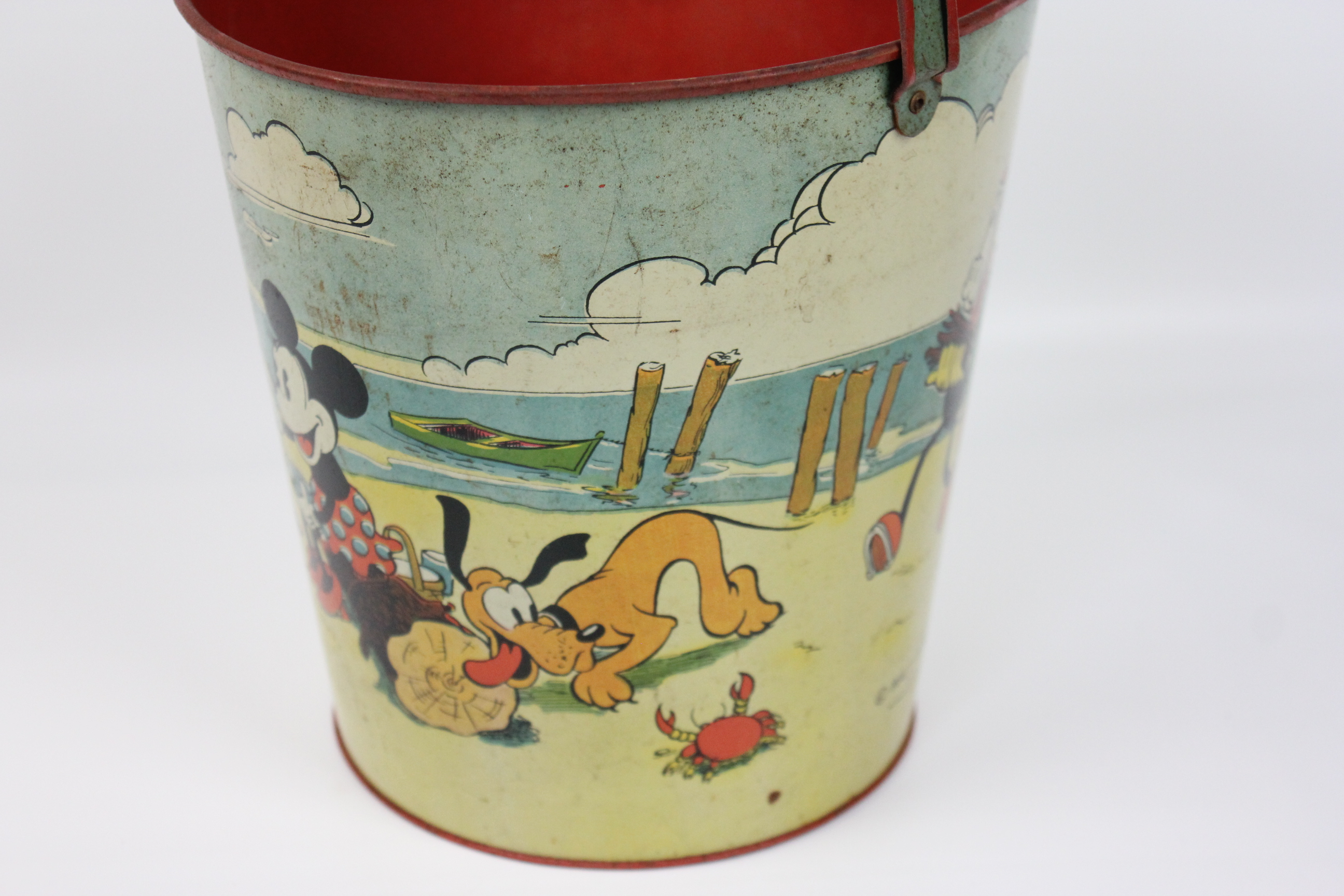 1930s Walt Disney "Treasure Island" Tin Sand Pail by The Ohio Art Co.
