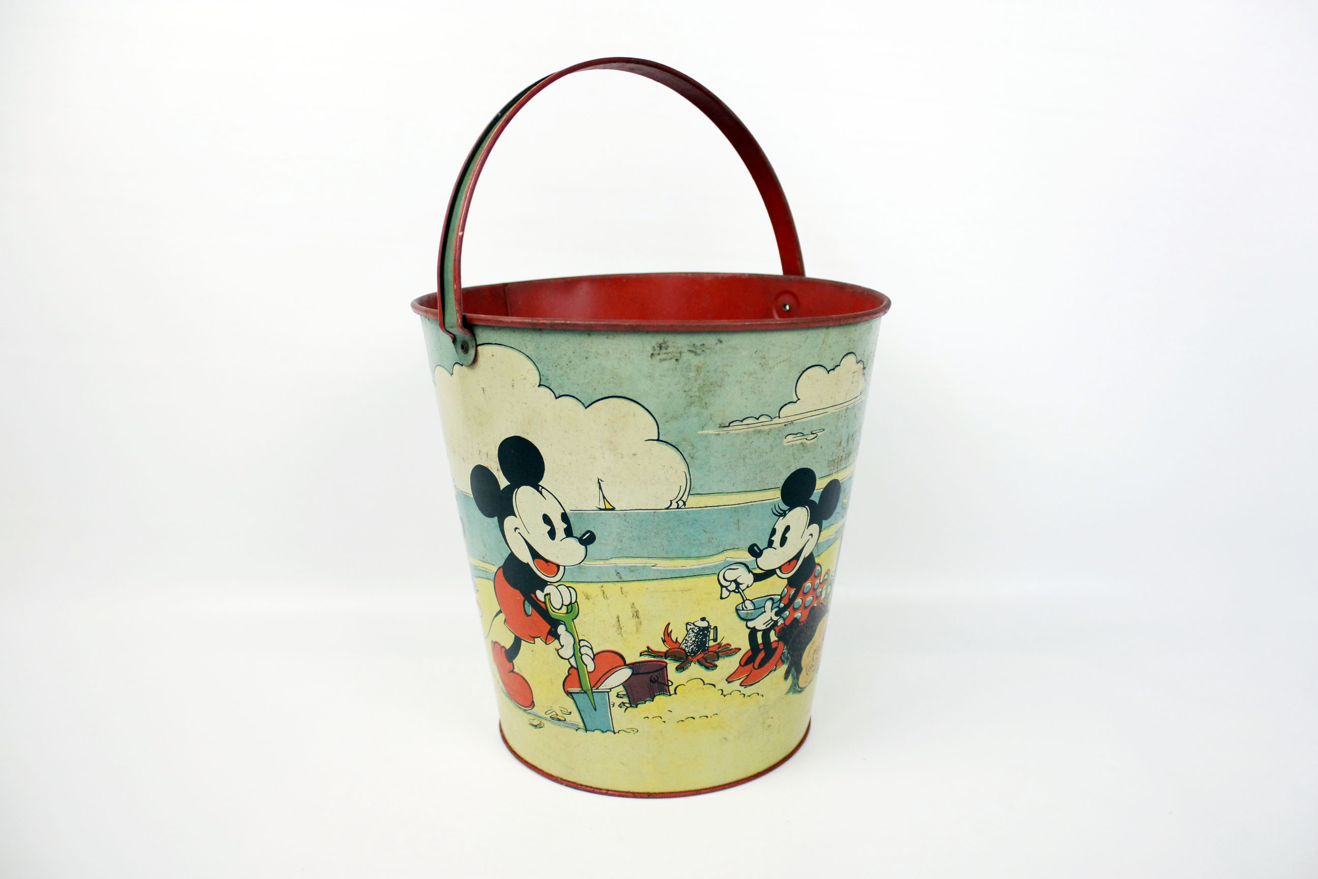1930s Walt Disney "Treasure Island" Tin Sand Pail by The Ohio Art Co.