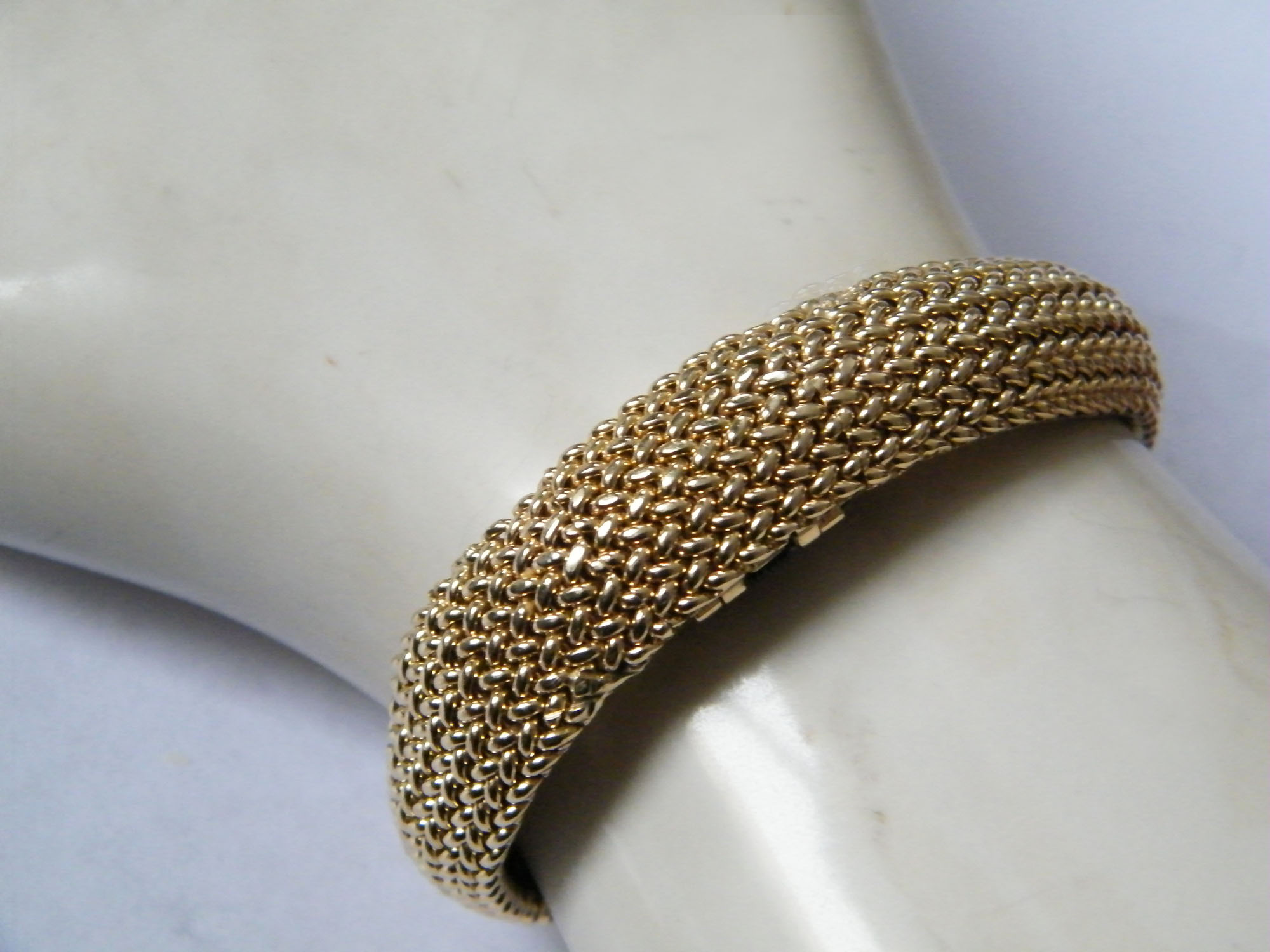 14k Yellow Gold Mesh Bracelet Hidden Watch by Concord