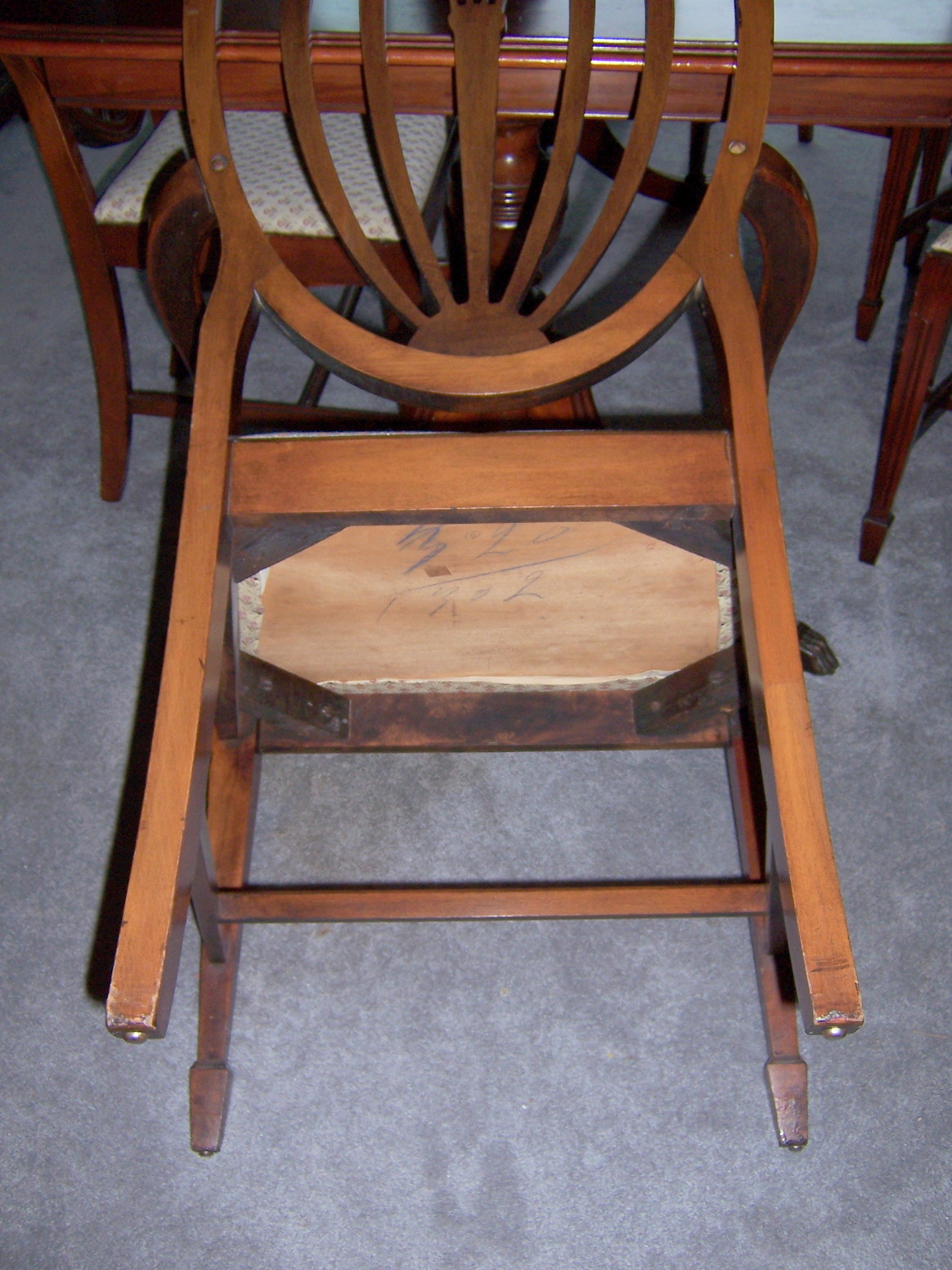 Vintage Duncan Phyfe Style Dining Table and Chairs