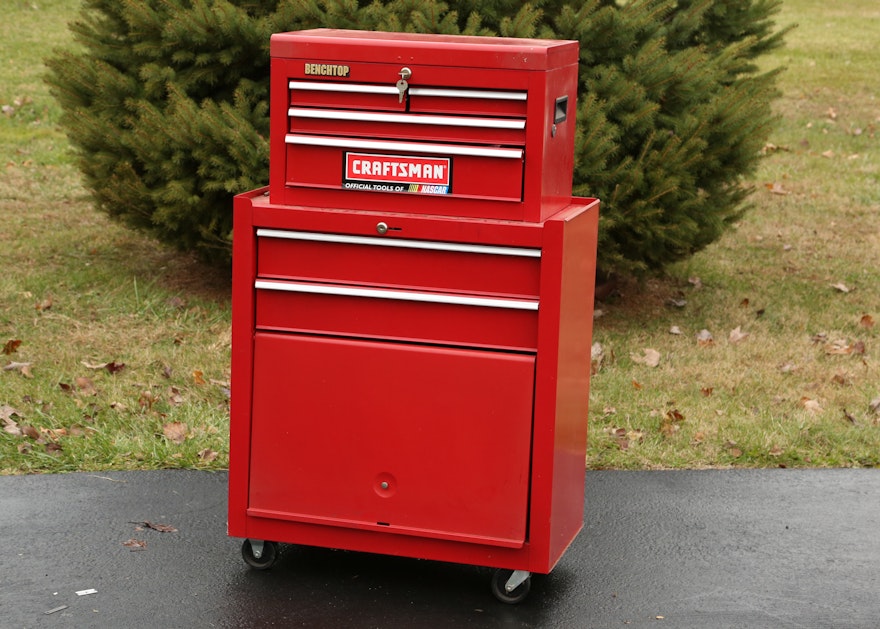 Red Benchtop Brand Tool Chest with Tools