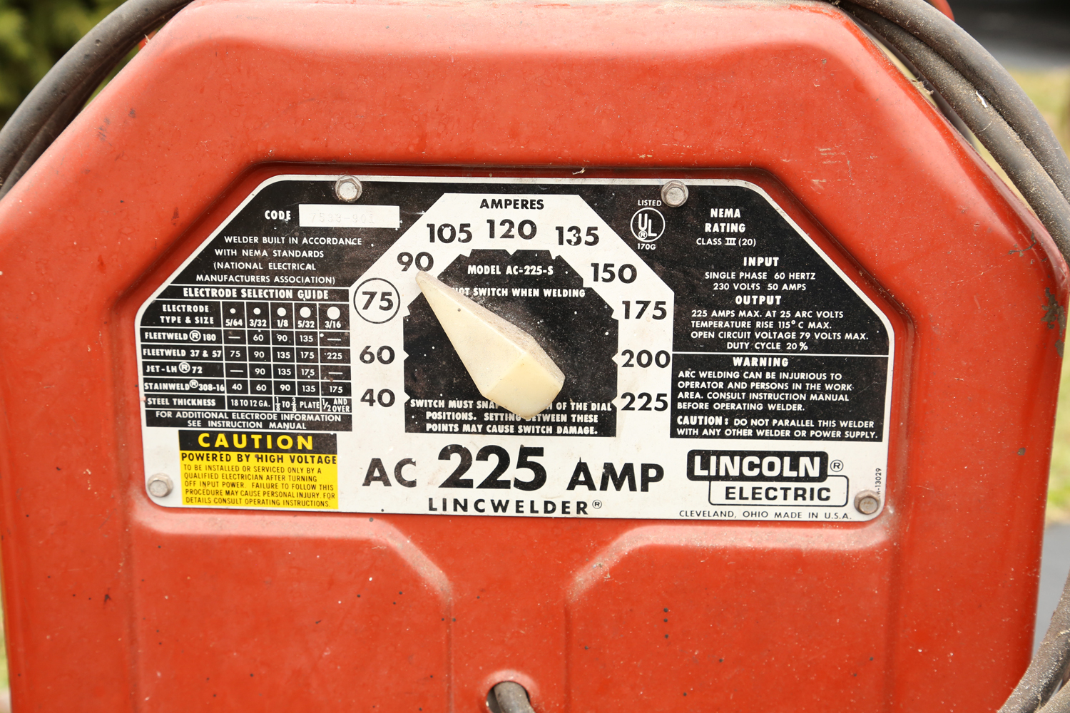 Lincoln Electric AC-225 230V Stick Welder